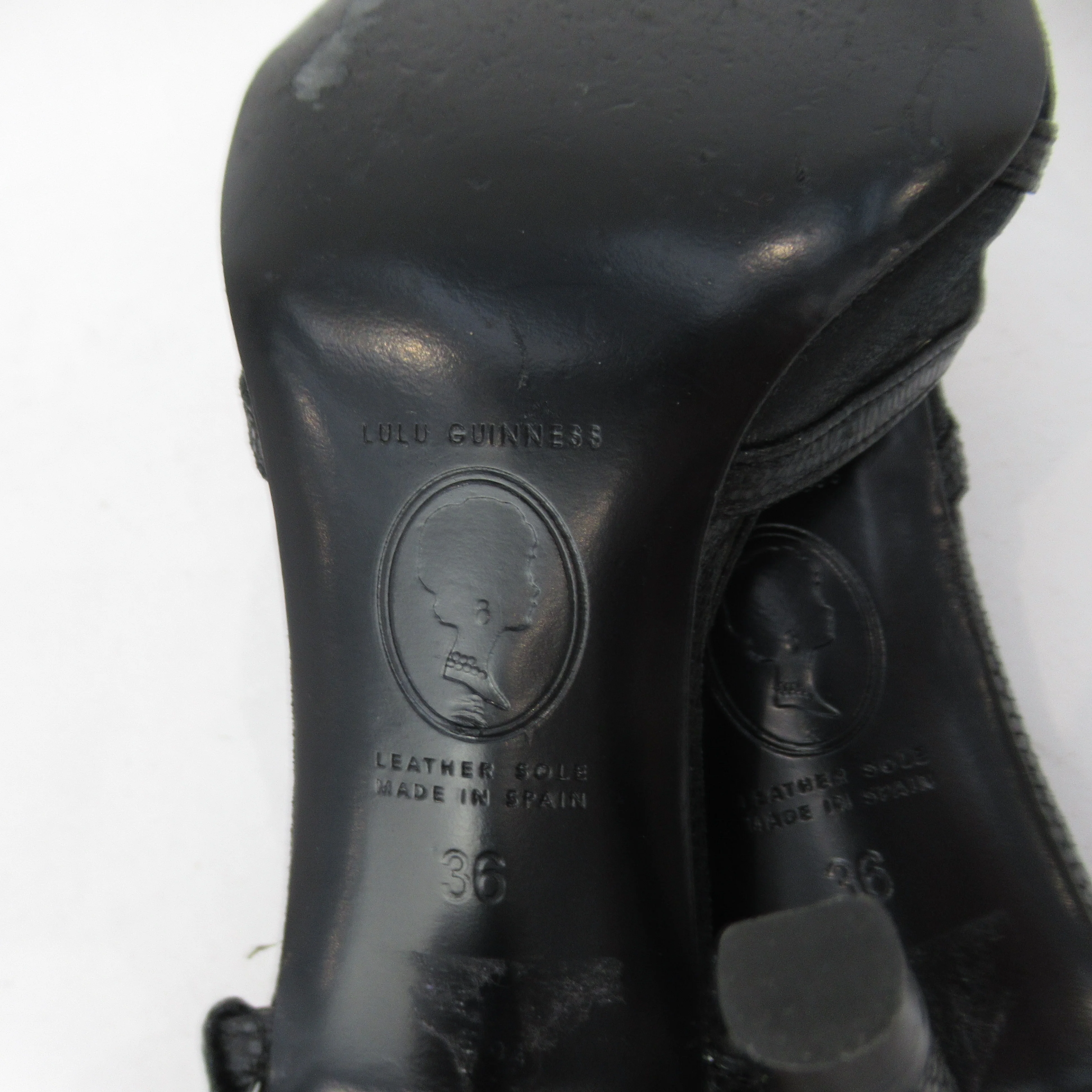 Lulu Guinness Sandals UK 3.5 Black Strappy Heels Womenswear | Preloved - Image 4