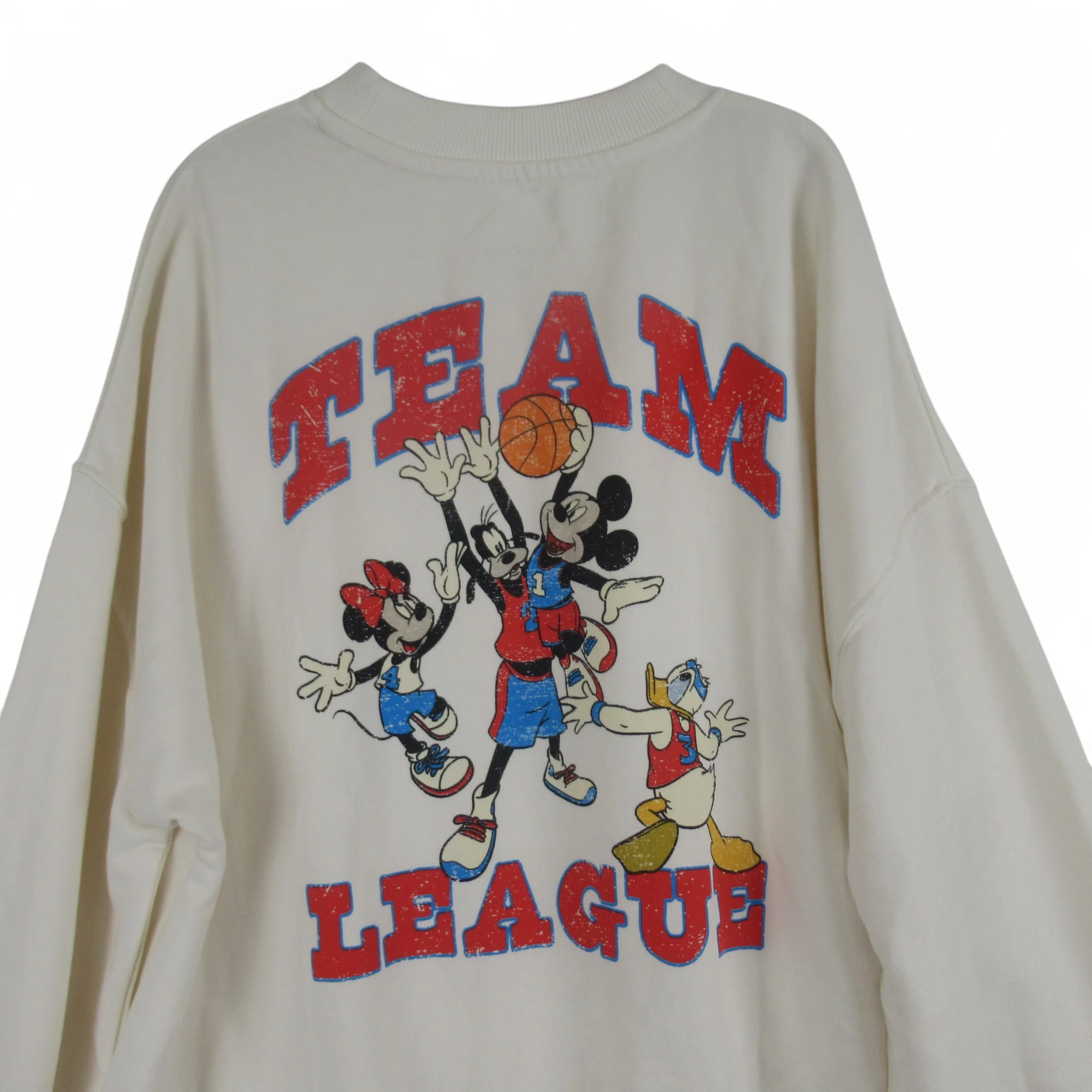 M & S 13-14 years Mickey Mouse Sweater Ivory Cotton | Preloved - Image 4