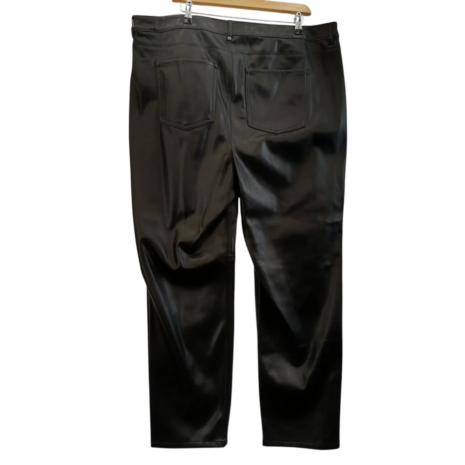 M&S Black Coated Trousers UK 22 -Tags On- Womenswear | Pre-loved - Image 2