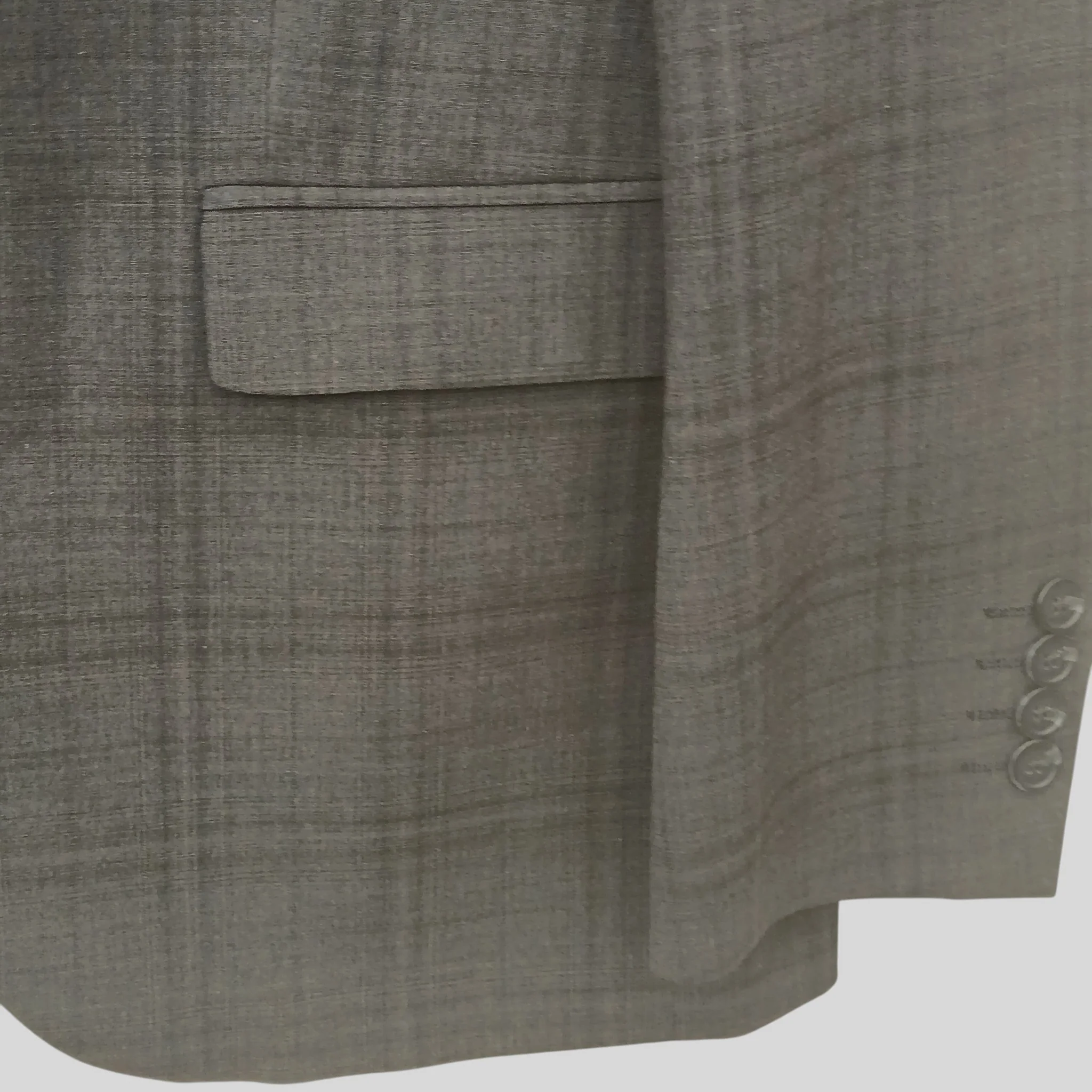 M&S Men's 2 Pieces Tailored Suit Grey Checker Wool Mix 40" Short - Menswear | Pre-loved - Image 5