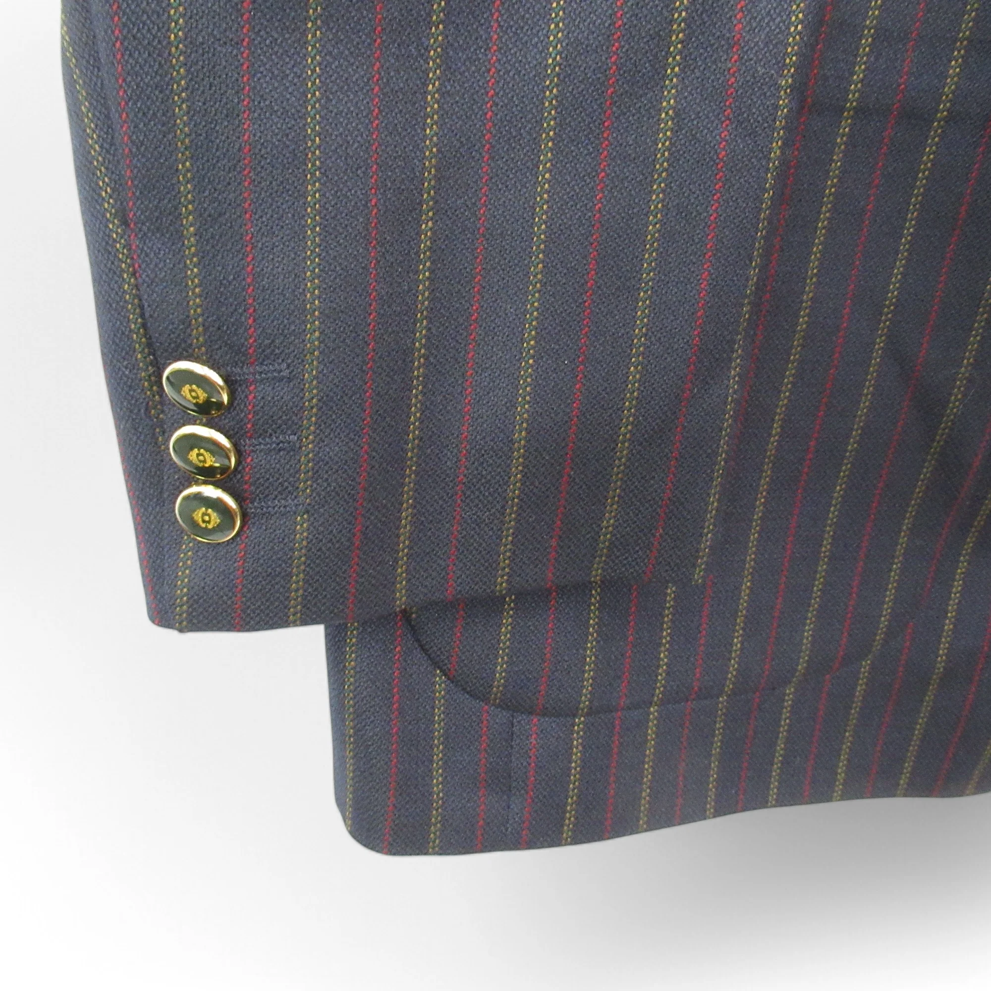 Magee Vintage Pinstripe Blazer Navy 44R Menswear | Pre-loved - Image 3