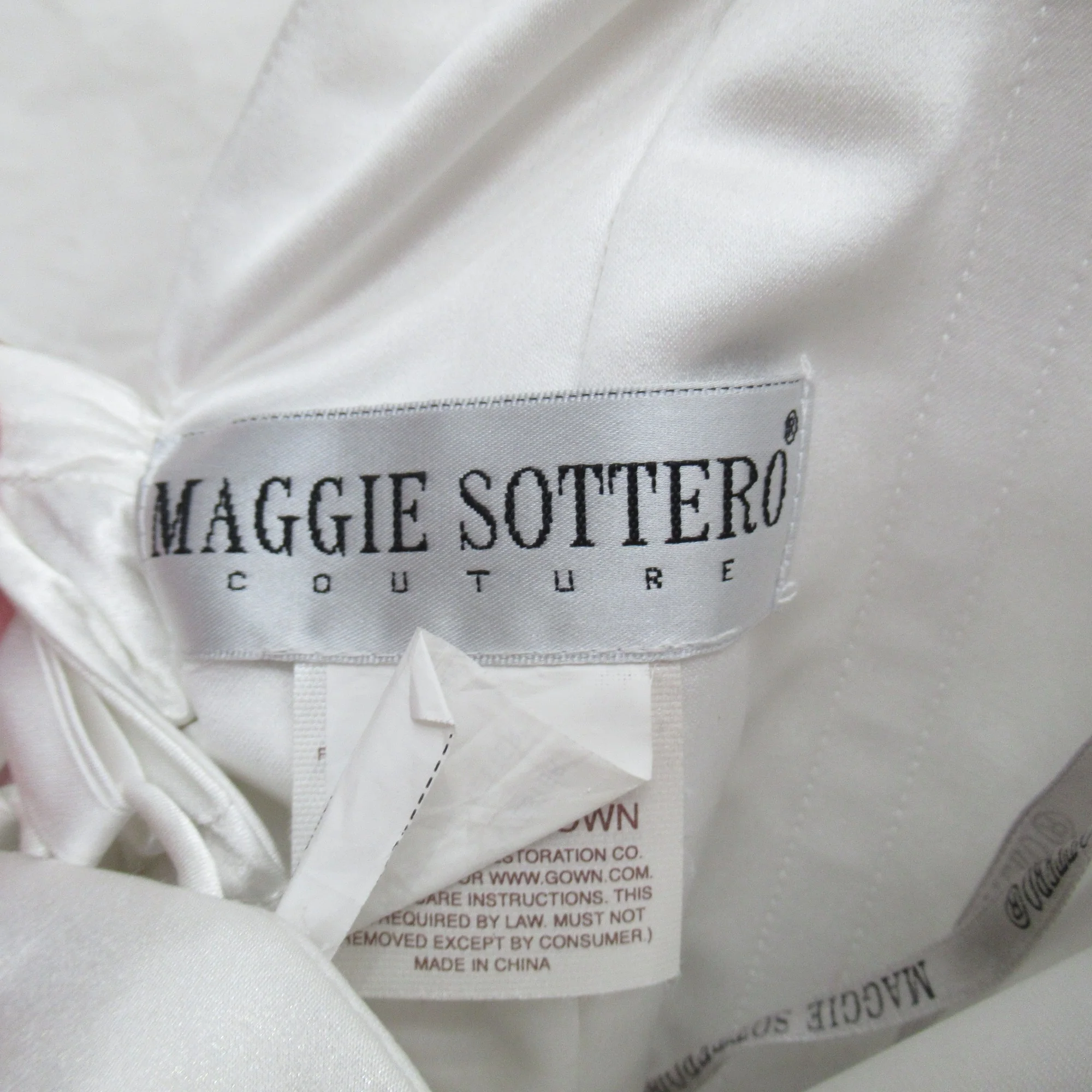 Maggie Sottero Wedding Dress White Satin UK 10 Womenswear | Pre-loved - Image 6