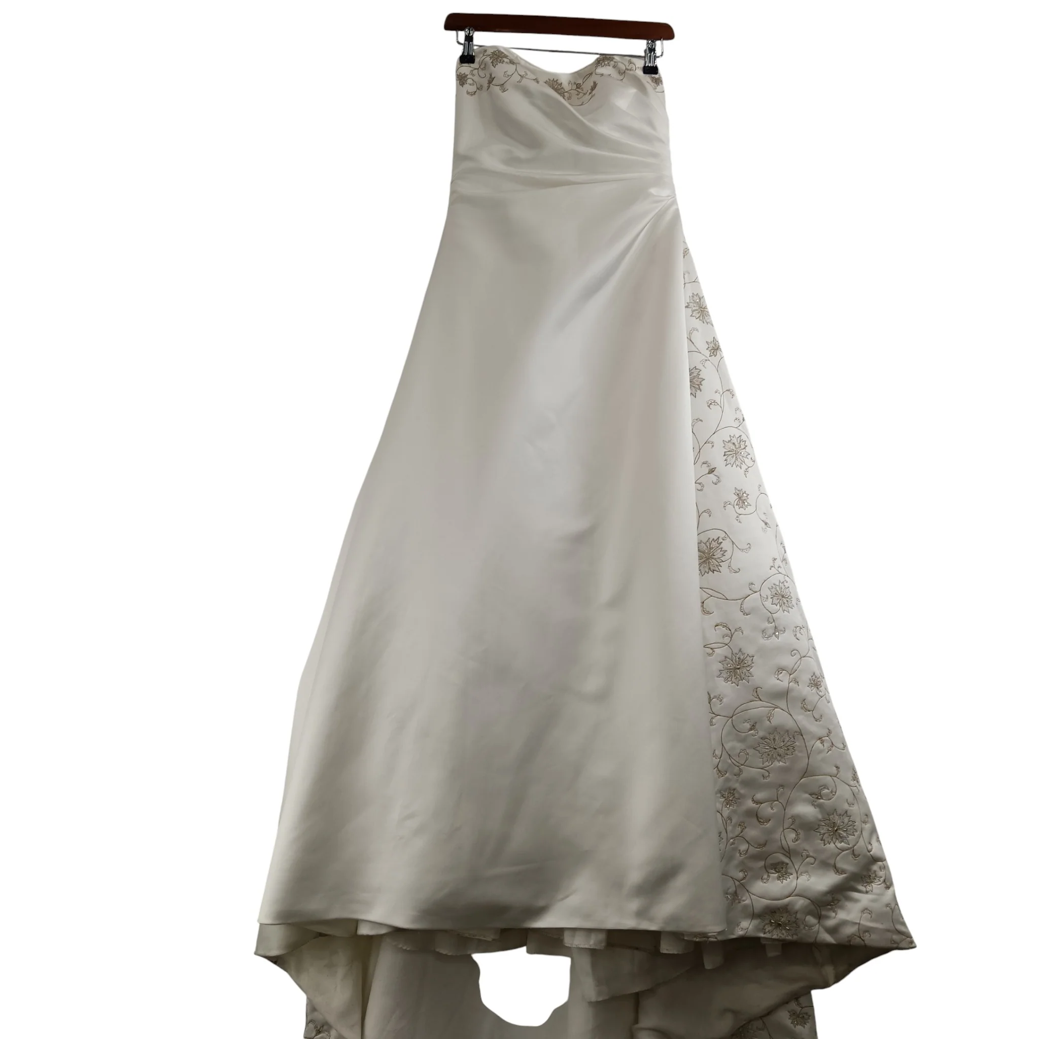 Maggie Sottero Wedding Dress White Strapless Embellished UK 12- Womenswear | Pre-loved