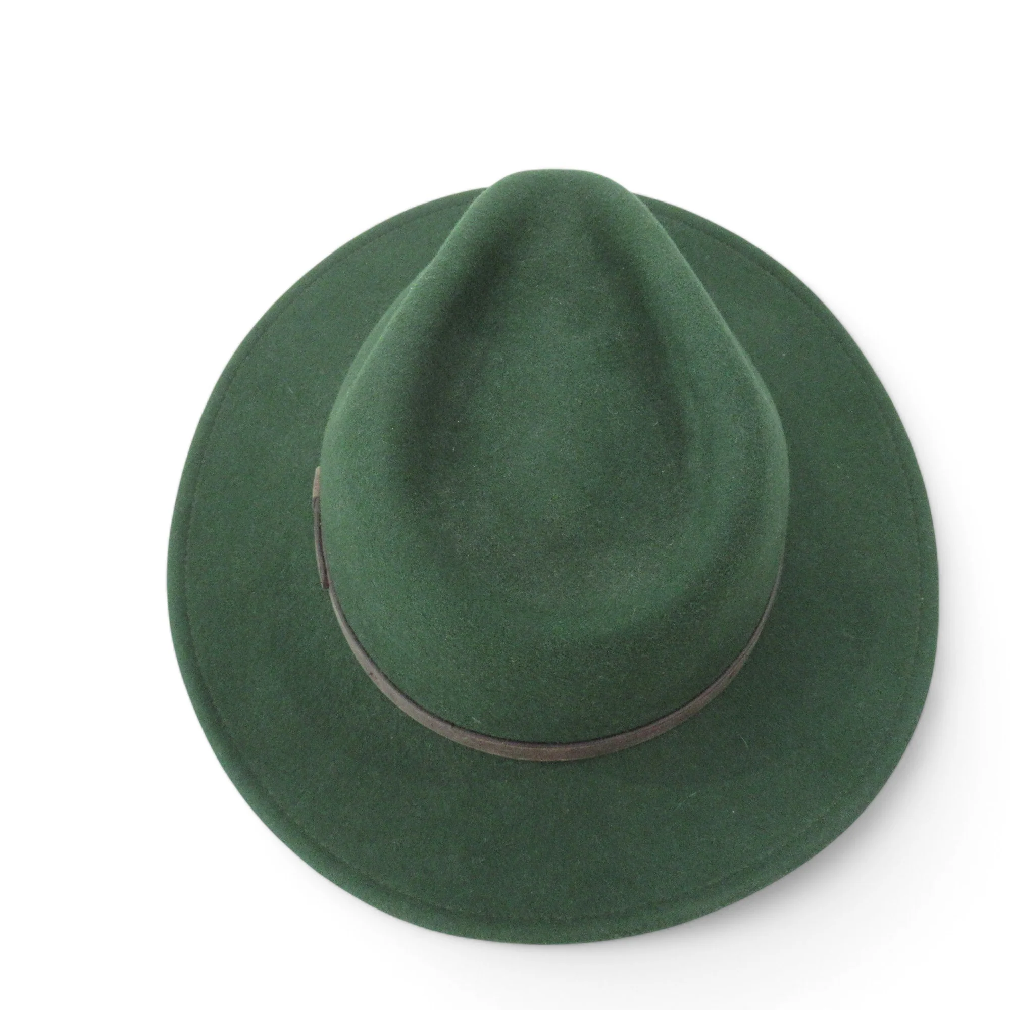 Major Fedora Vintage Hat Green 100% Wool Menswear | Pre-loved - Image 5