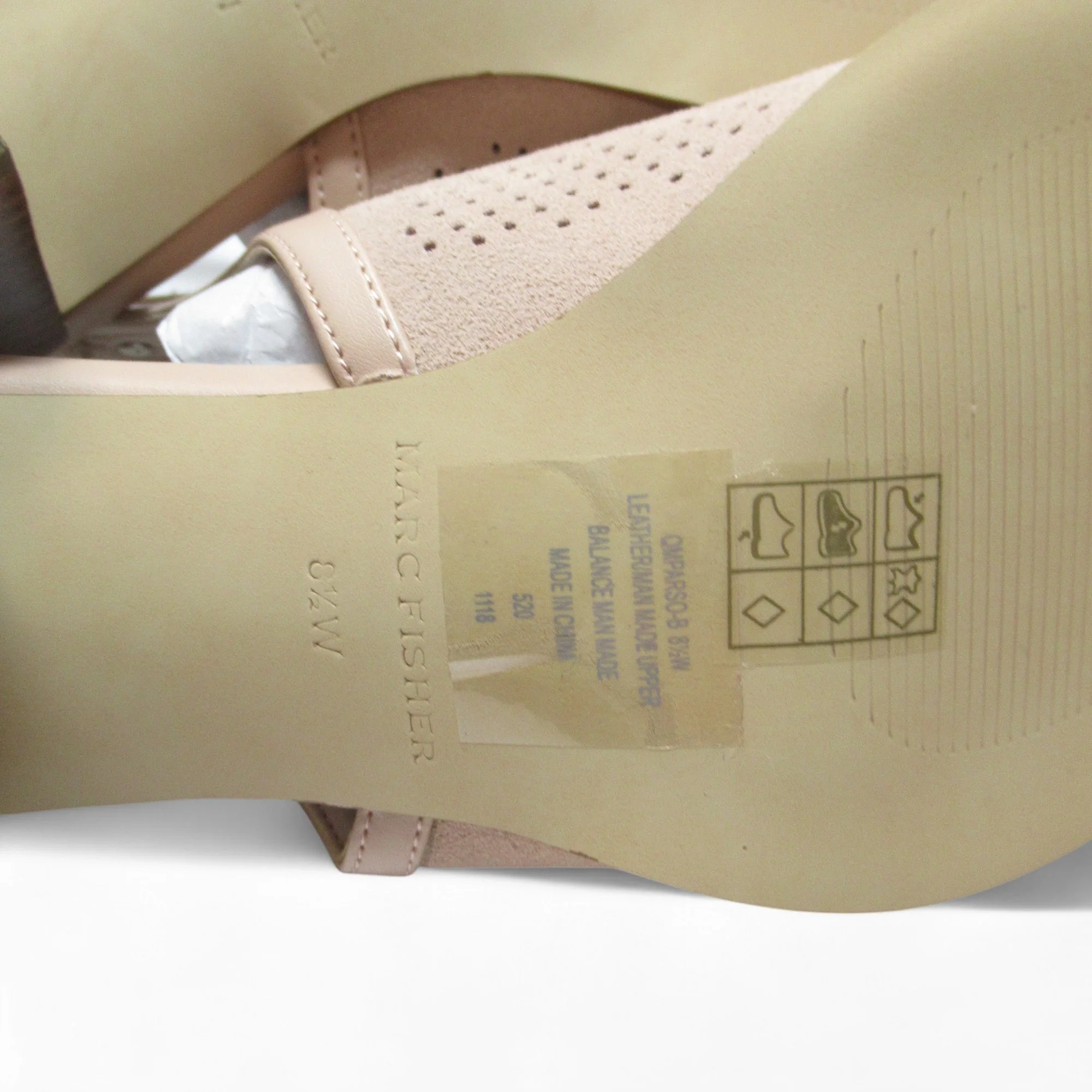 Marc Fisher Block Heel Sandals Pink UK 6.5 Suede Womenswear | Pre-loved - Image 5