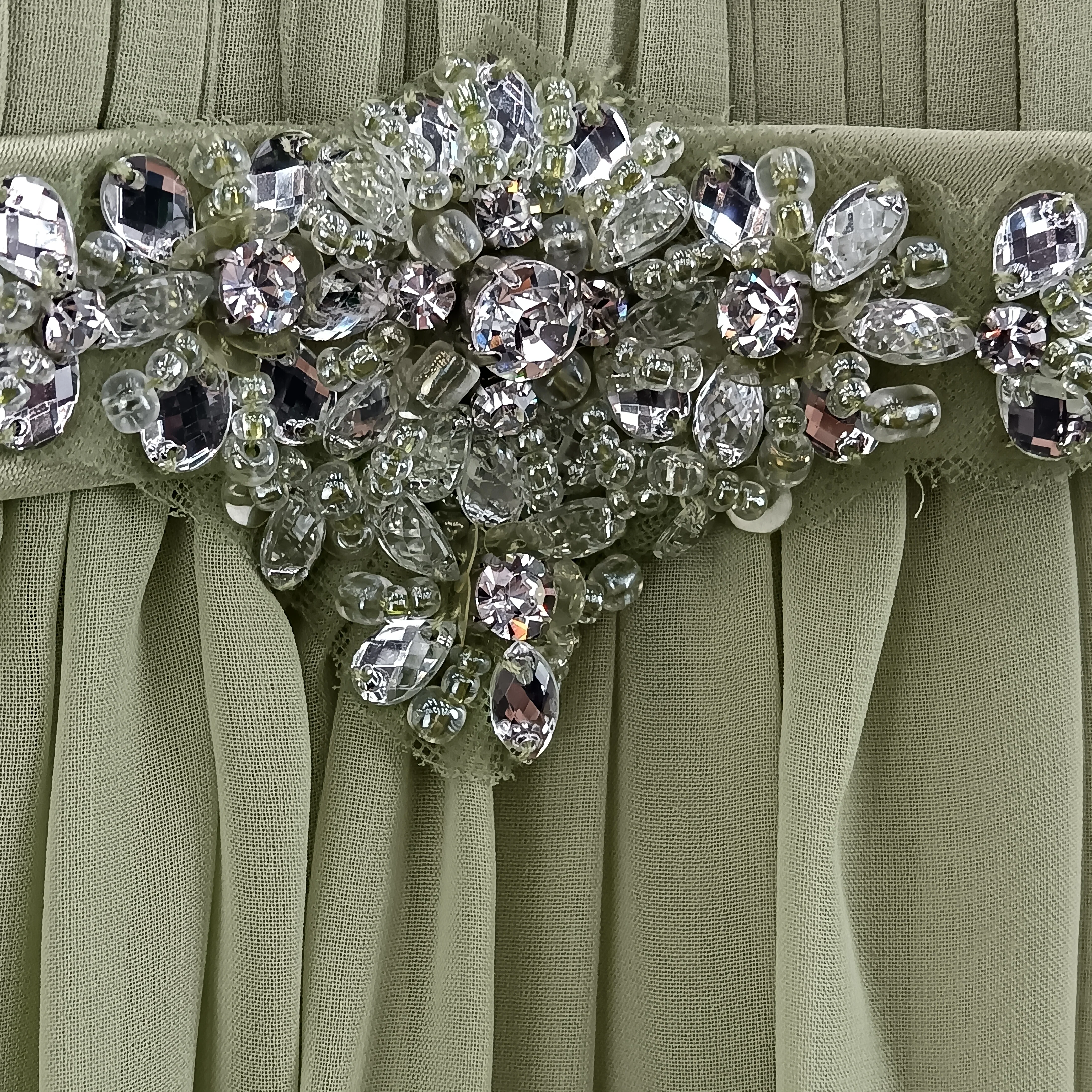 Mark Lesley Olive Green Dress  UK Large Womenswear | Pre-loved - Image 3