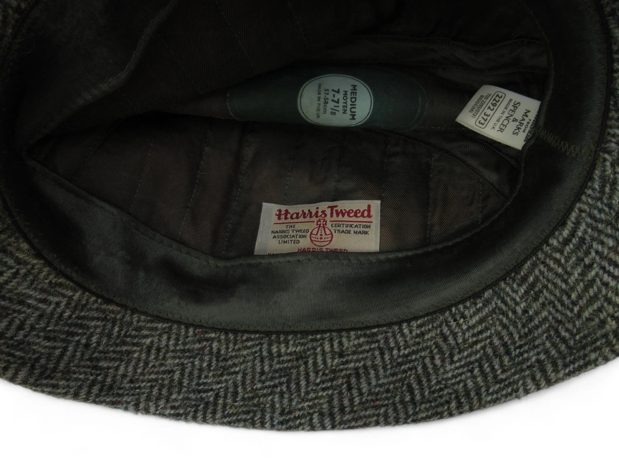 Marks & Spencer Harris Tweed Medium Beige Vintage Hat Menswear | Preloved - Image 6