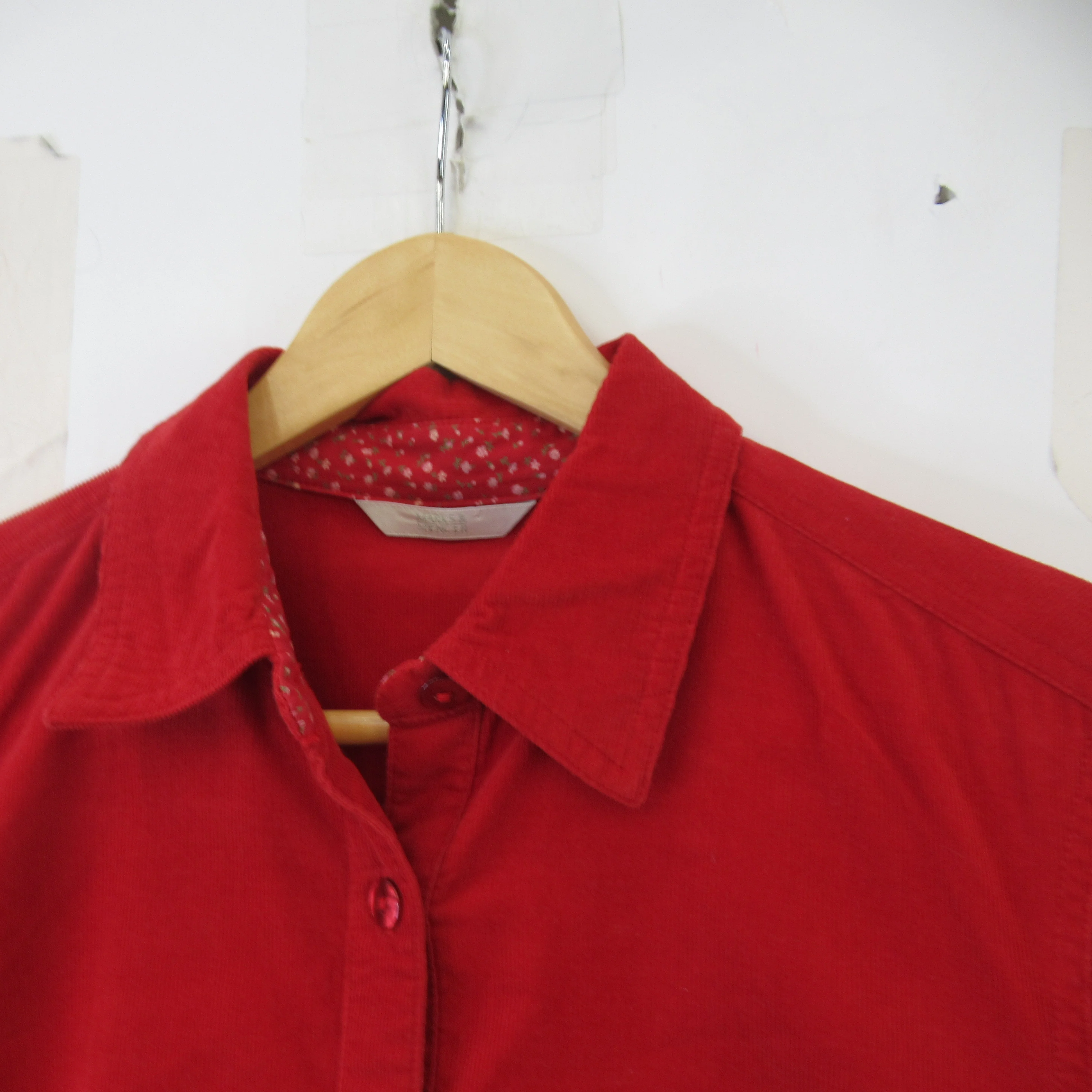 Marks & Spencer Shirt UK 8 Red Cord Womenswear | Preloved - Image 2
