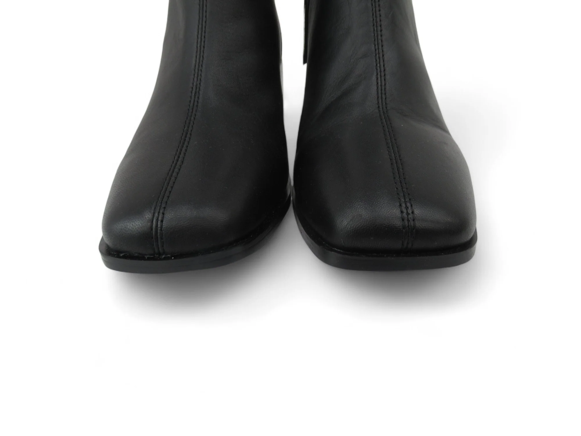 Marks & Spencer UK 4 Black Leather Boots Womenswear | Preloved - Image 2
