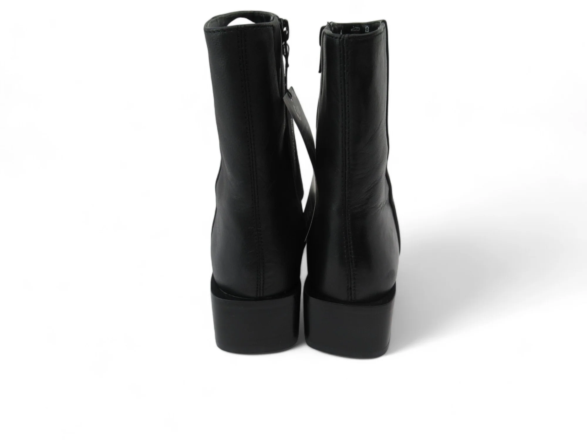 Marks & Spencer UK 4 Black Leather Boots Womenswear | Preloved - Image 4
