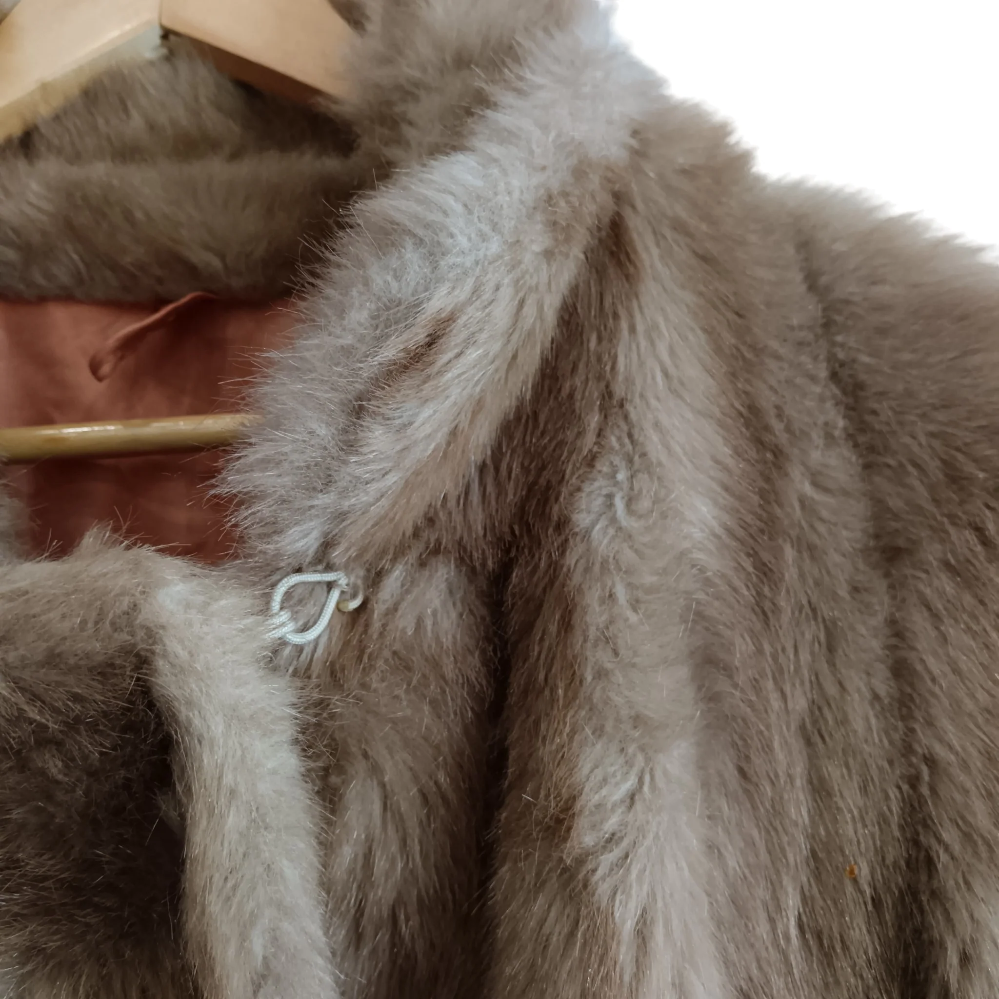 Marno Mink Ladies Brown Faux Fur Mid Length Jacket UK Large - Womenswear | Pre-loved - Image 3