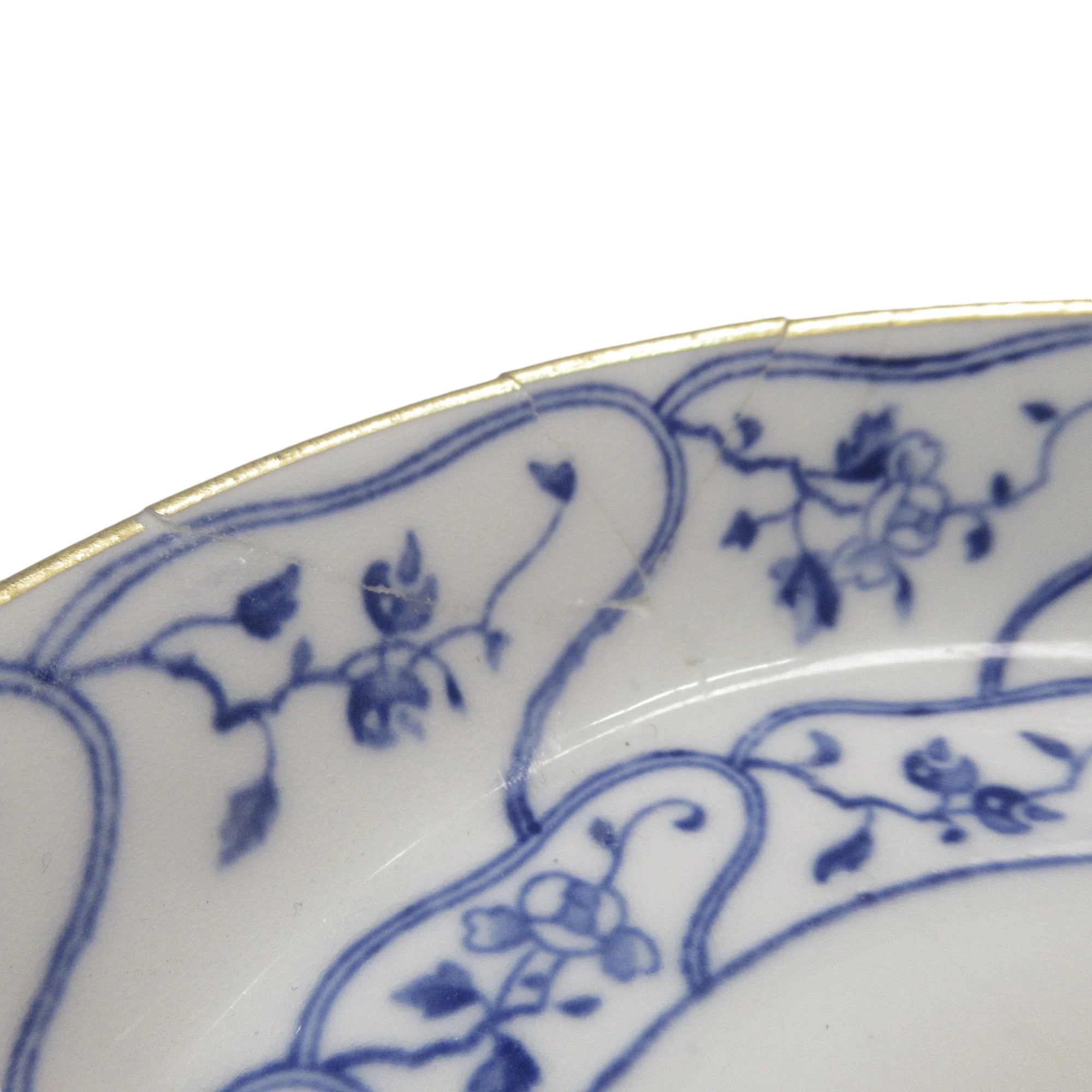 Mintons Cup & Saucer No. 29993 Floral Pattern Blue/White | Preloved - Image 2
