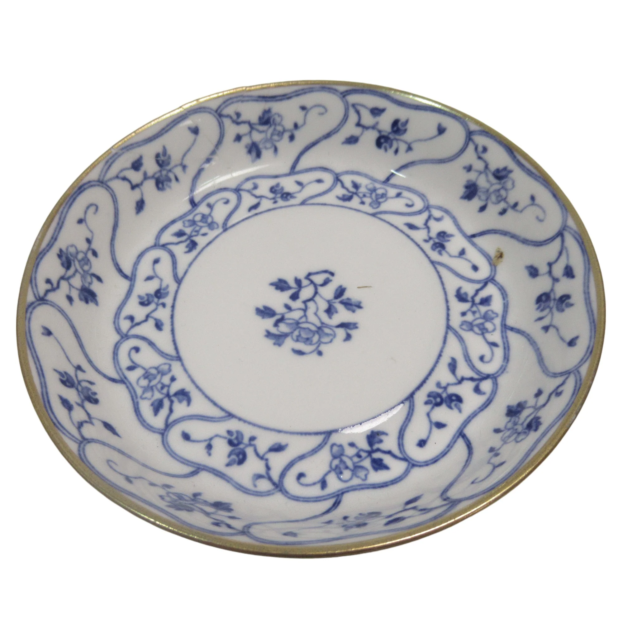 Mintons Cup & Saucer No. 29993 Floral Pattern Blue/White | Preloved - Image 6