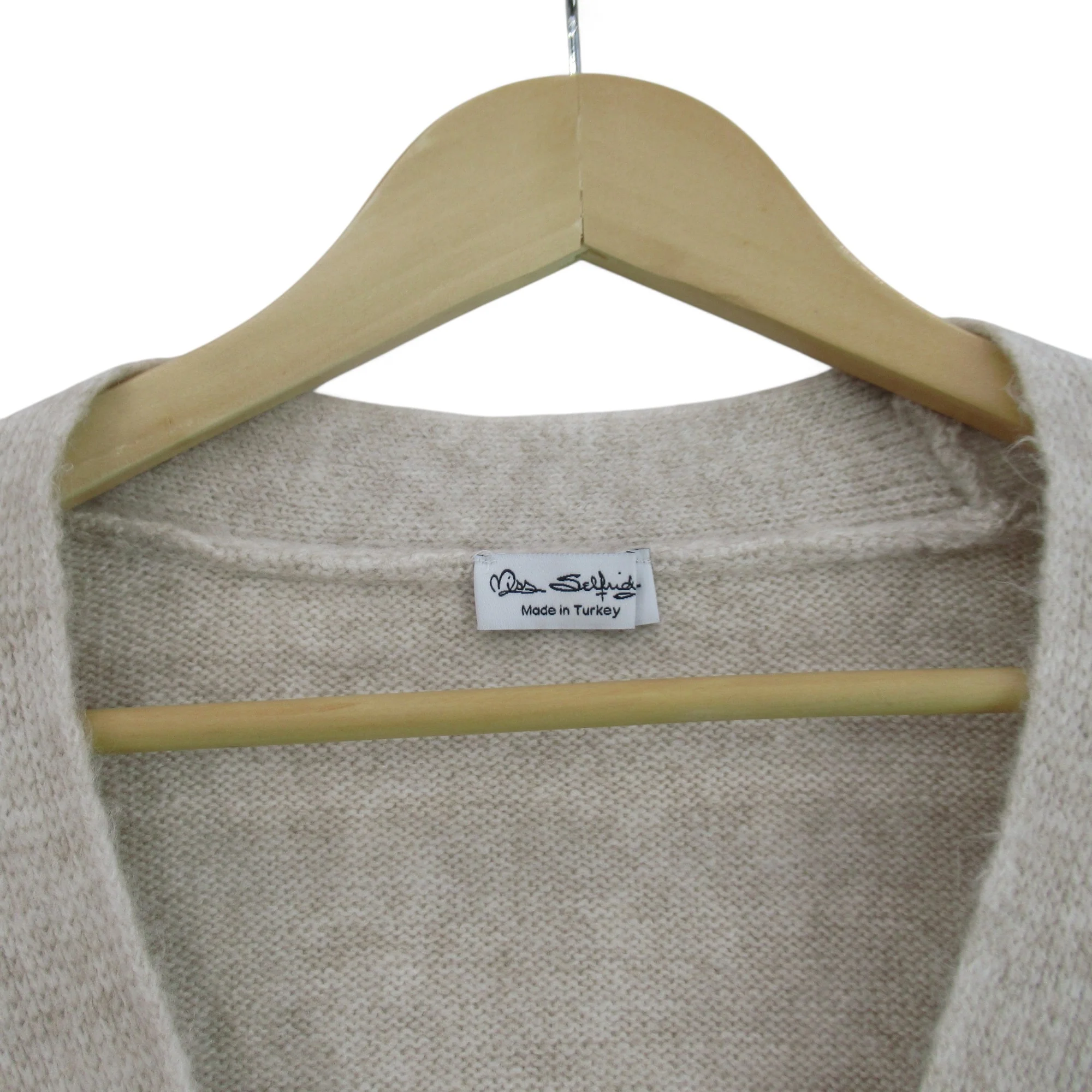 Miss Selfridge Cardigan UK 12-14 Oatmeal Womenswear | Preloved - Image 2