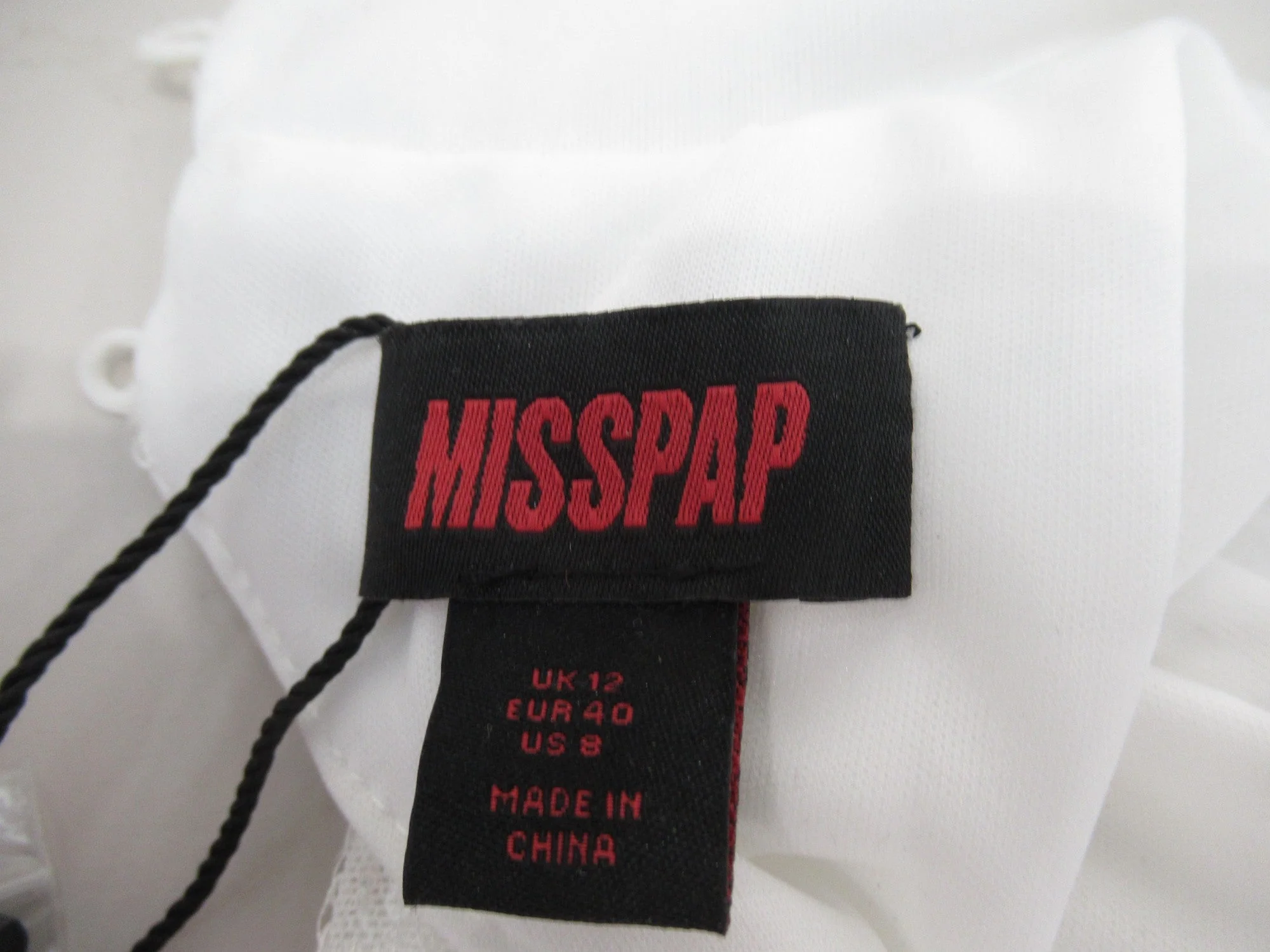 MissPap UK 12 White Sequin Ruched Dress Womenswear | Preloved - Image 5
