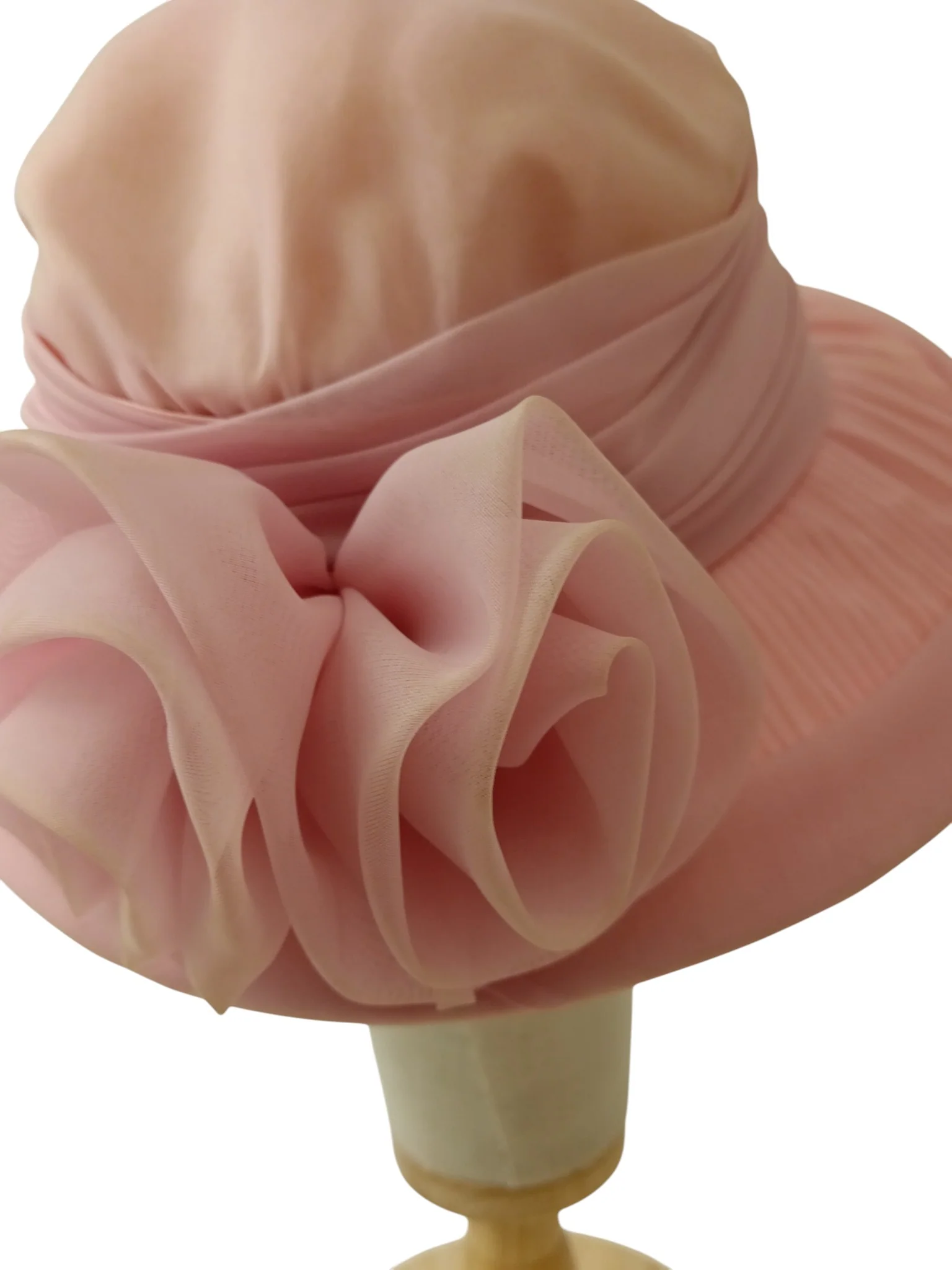 Mitzi Boutique Pink Rose Detailed  Special Occasion Wedding Hat Womenswear | Pre-loved - Image 3