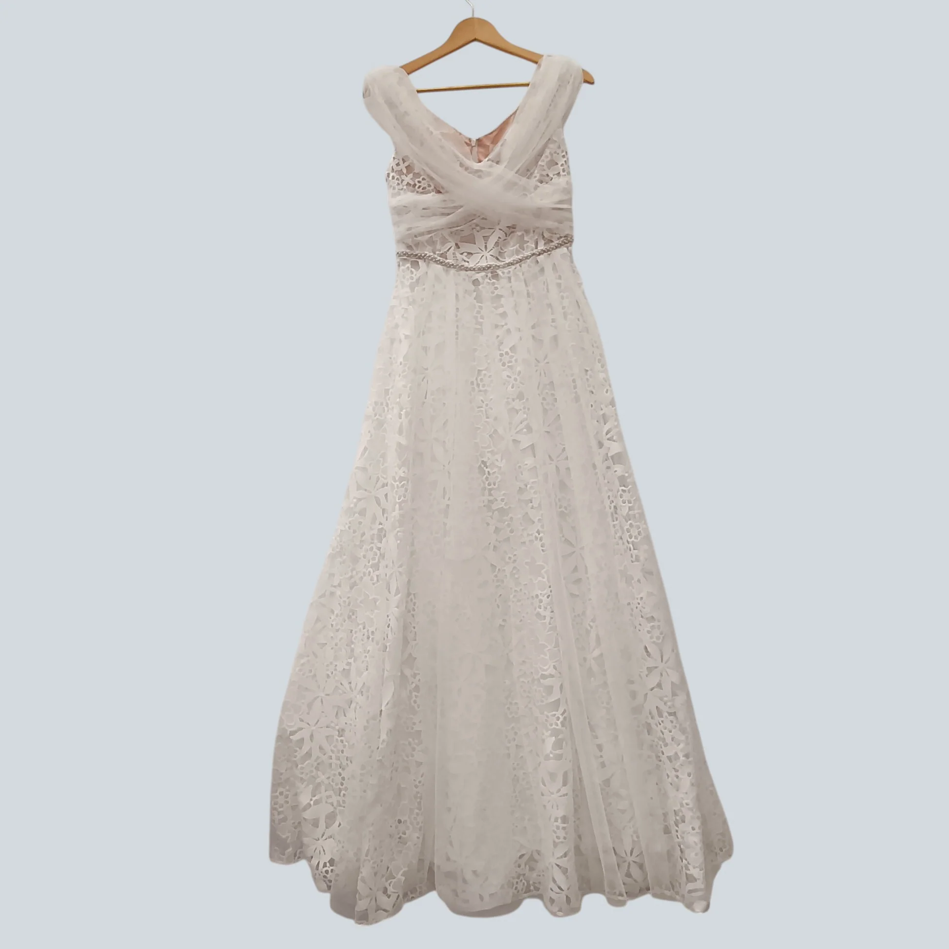 Monsoon Bridal Ivory Lace Layered Wedding Dress UK 10 - Tags On - Womenswear | Pre-loved