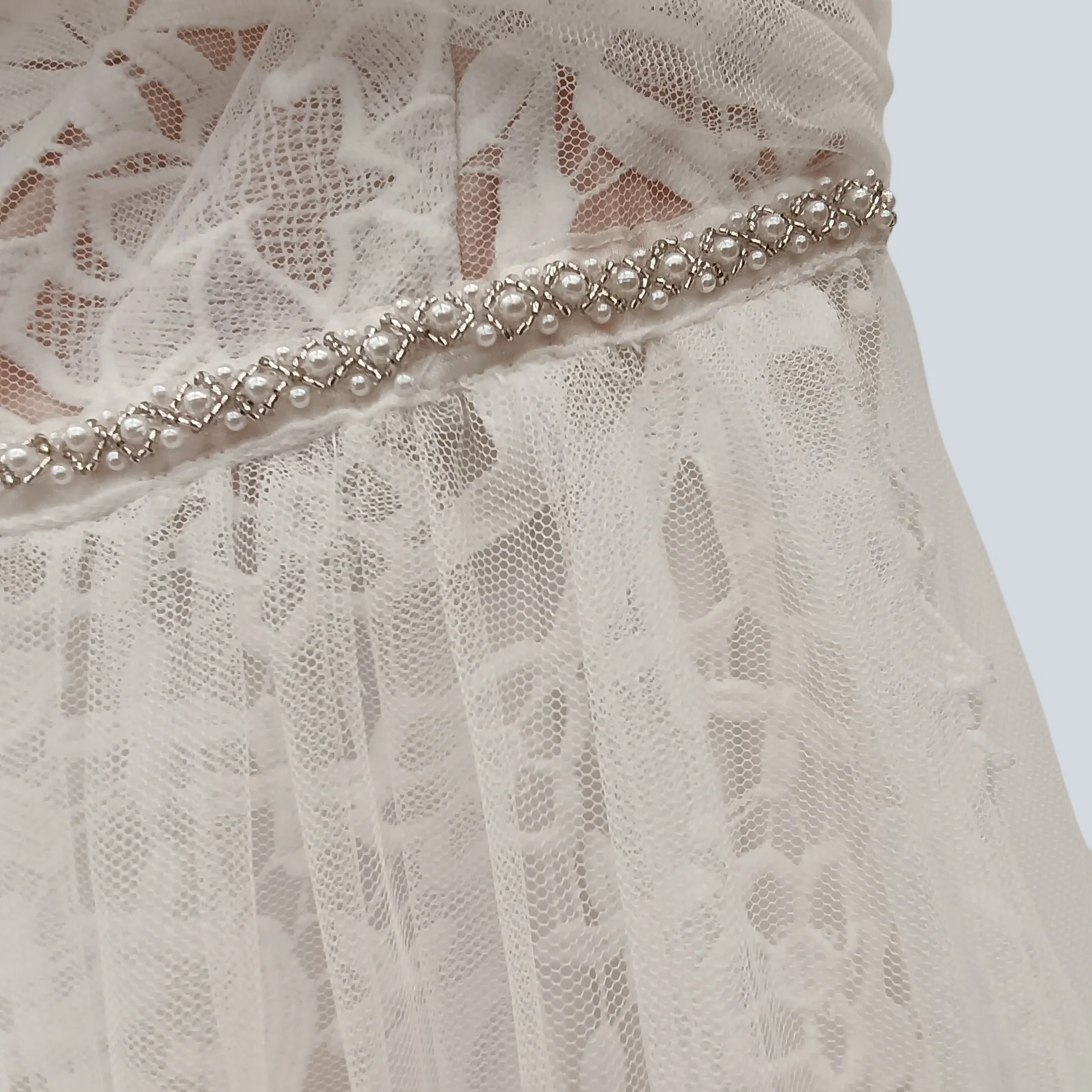 Monsoon Bridal Ivory Lace Layered Wedding Dress UK 10 - Tags On - Womenswear | Pre-loved - Image 4