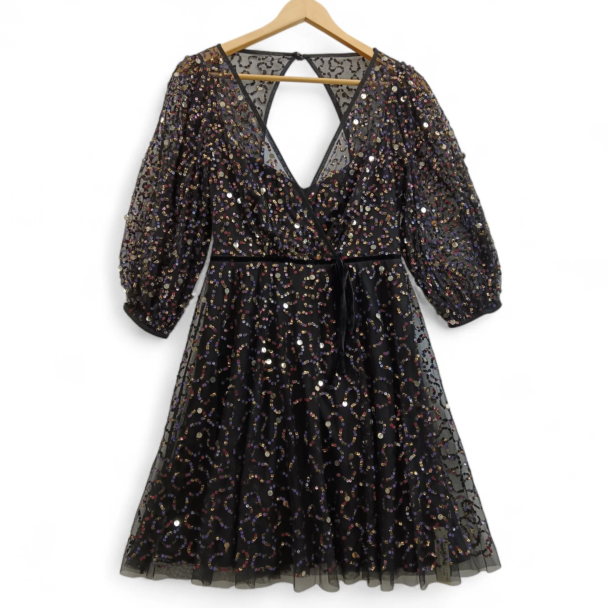 Monsoon  Black Sleeved Knee Length  Dress UK 8- Tags On- Womenswear | Pre-loved