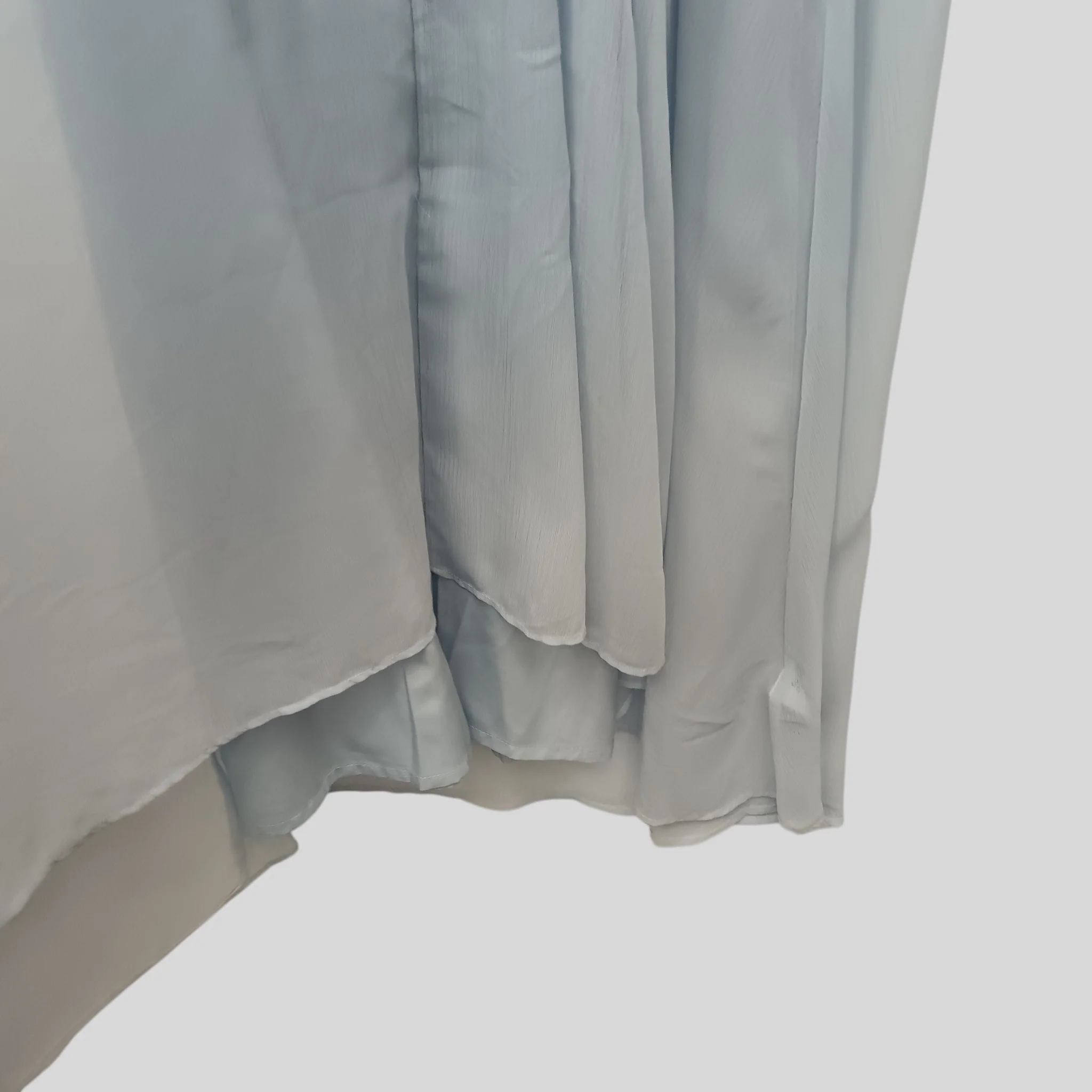 Monsoon  Chiffon High Neck Maxi Dress Pale Blue UK Small -Tags On - Womenswear | Pre-loved - Image 6