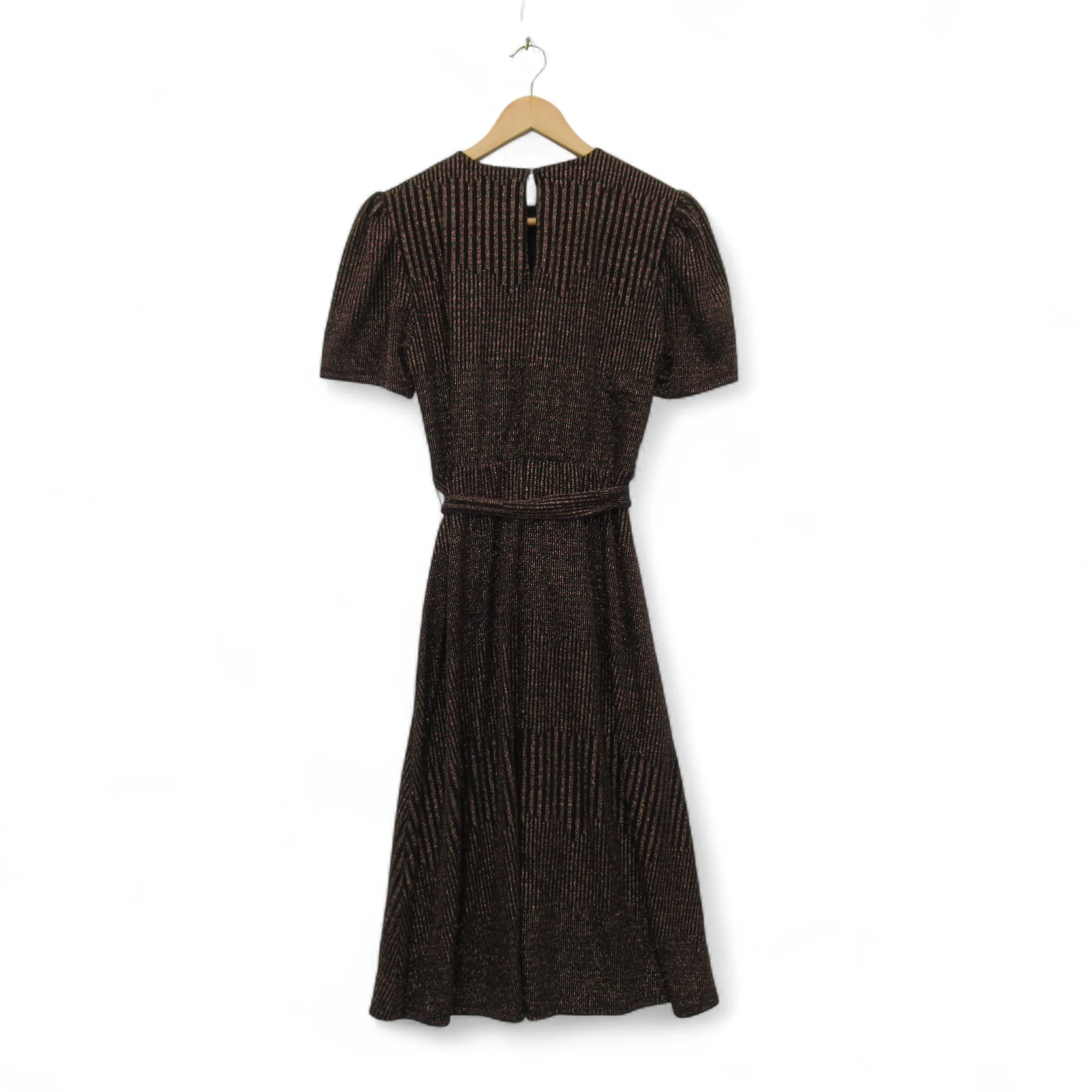 Monsoon Fit And Flare Sparkle Dress Black UK 10 Womenswear | Pre-loved - Image 3