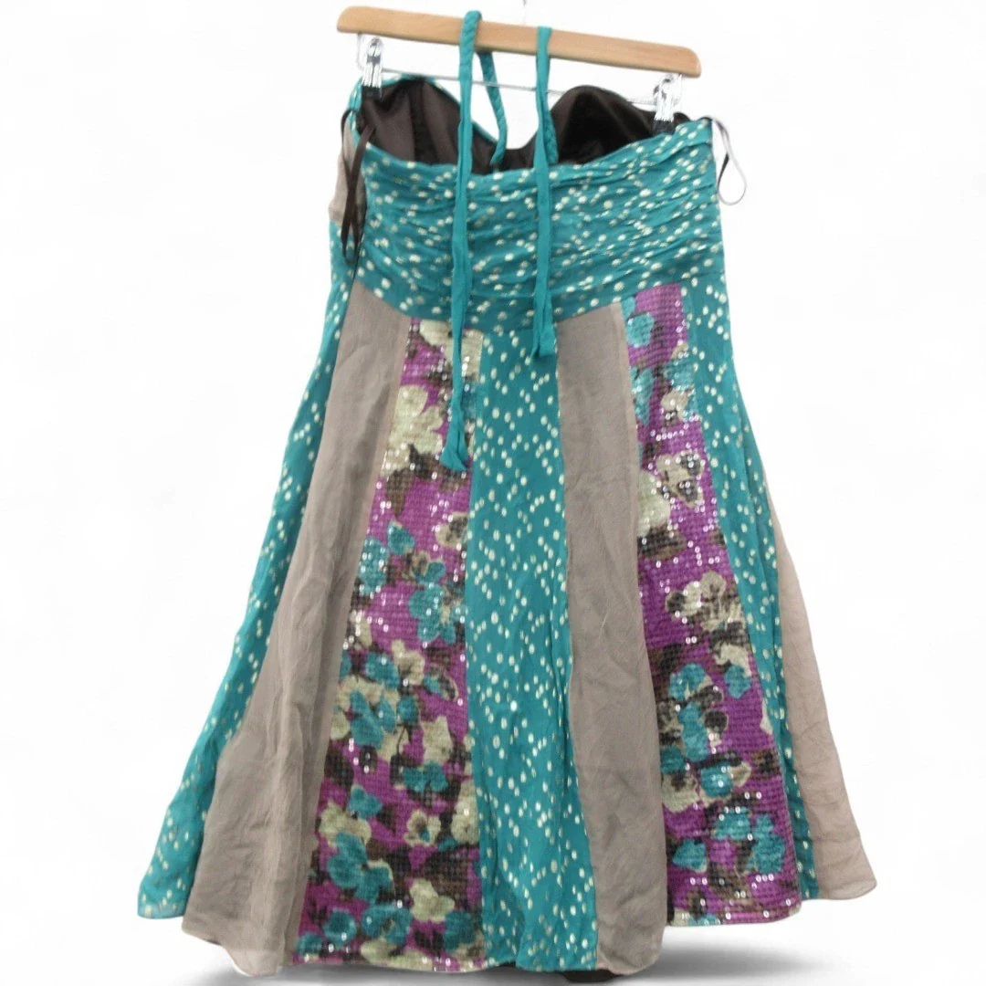 Monsoon Petite Dress UK 14 Multicoloured Womenswear | Pre-loved - Image 2