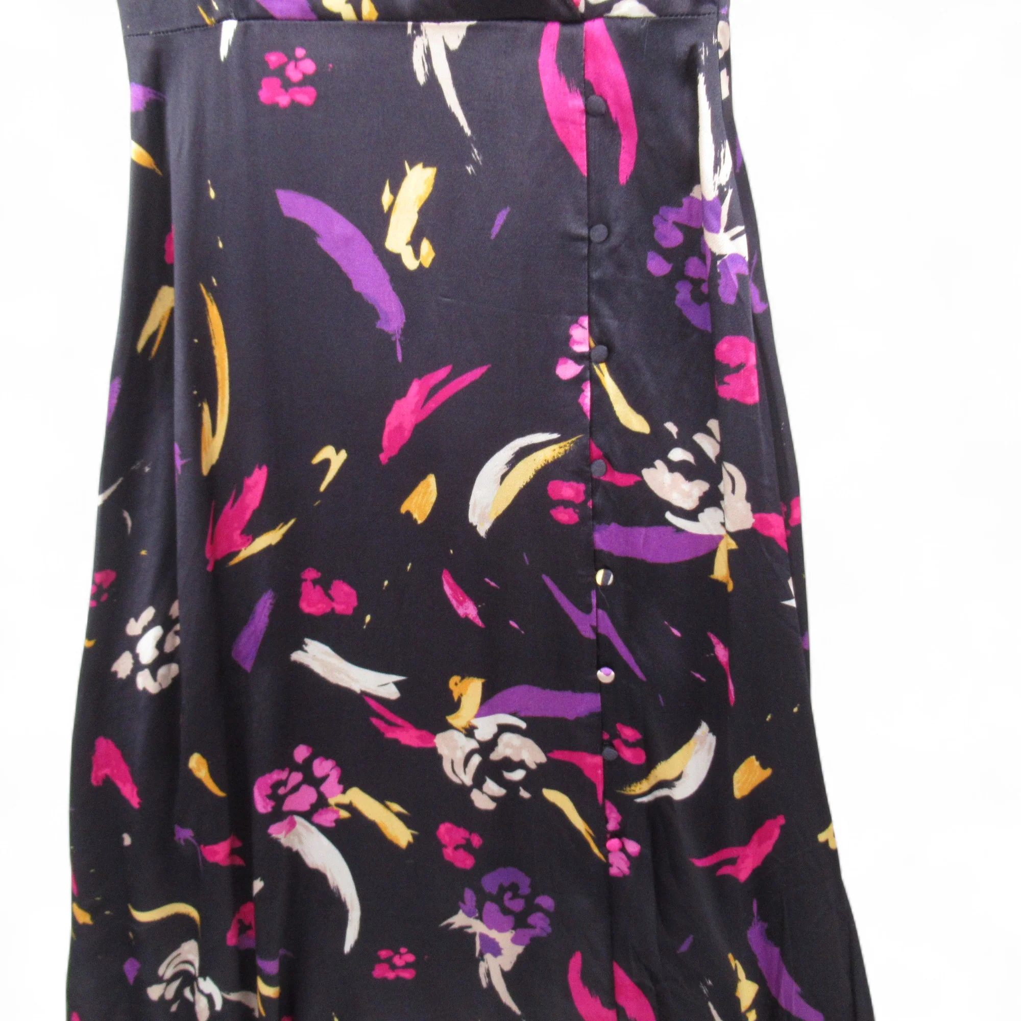 Monsoon Satin Midi Dress UK 8 Multicoloured Womenswear | Pre-loved - Image 4