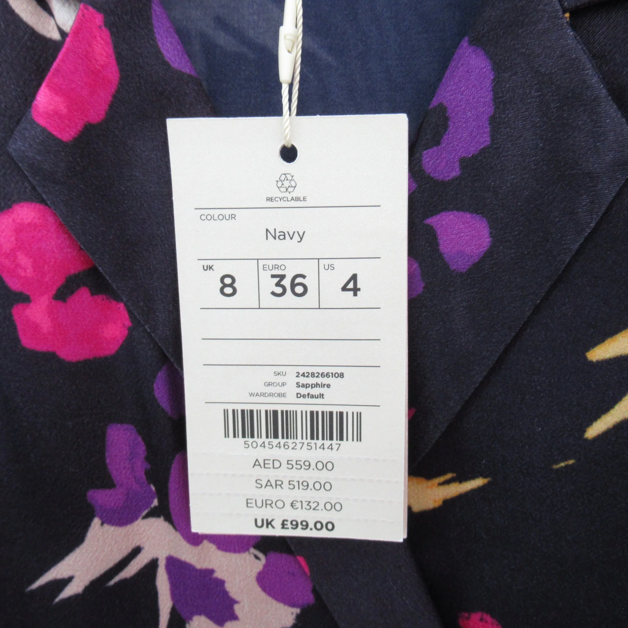 Monsoon Satin Midi Dress UK 8 Multicoloured Womenswear | Pre-loved - Image 6
