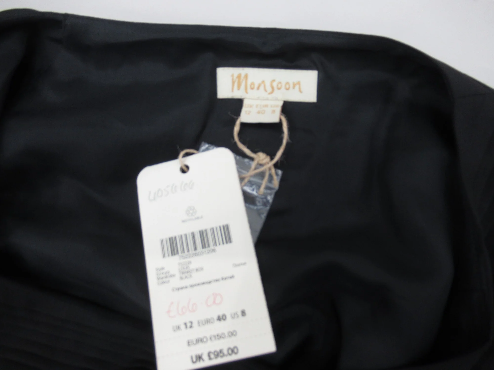 Monsoon Shift Dress UK 12 Black Polyester Womenswear | Preloved - Image 5