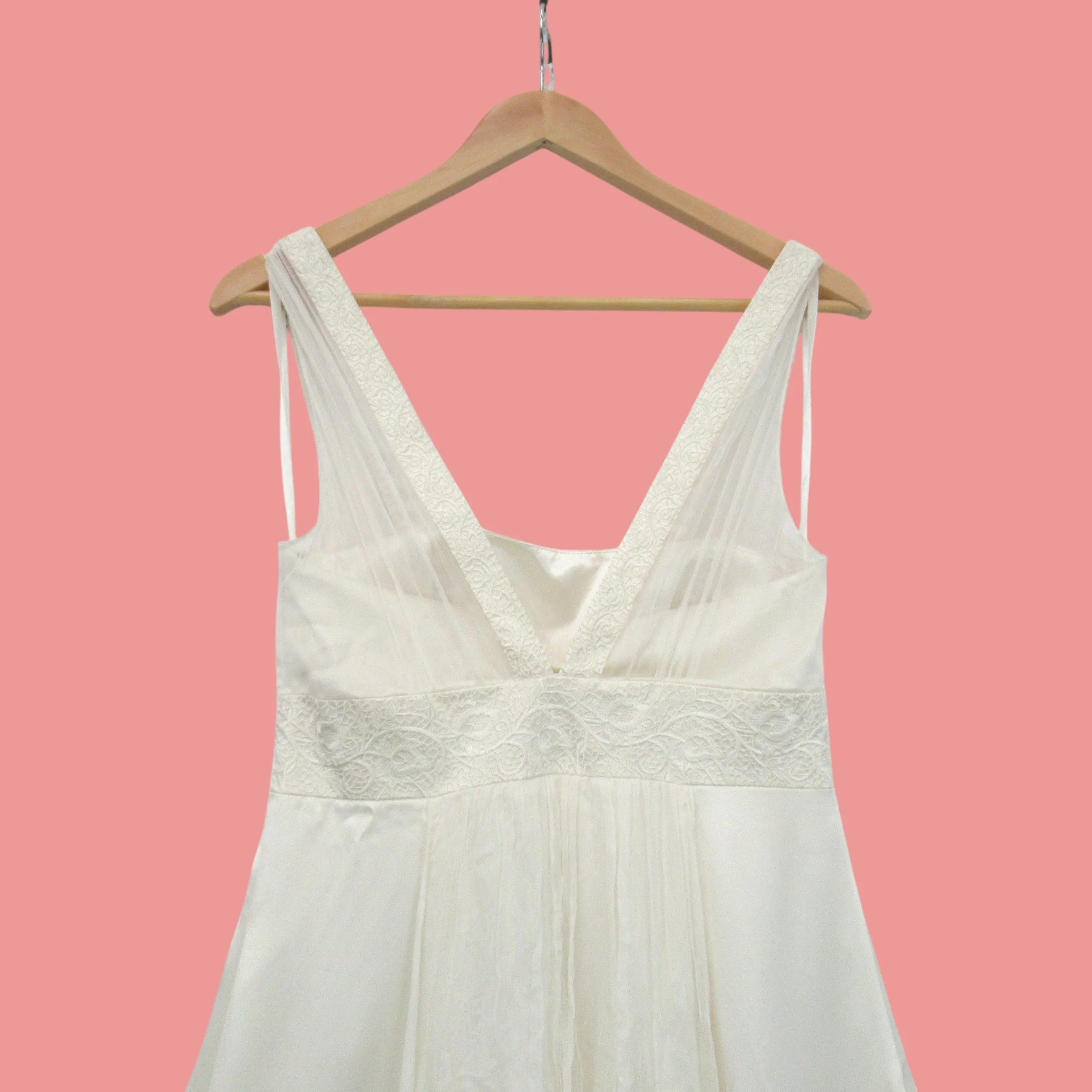 Monsoon Silk Wedding Dress UK 10 Ivory Womenswear | Pre-loved - Image 2