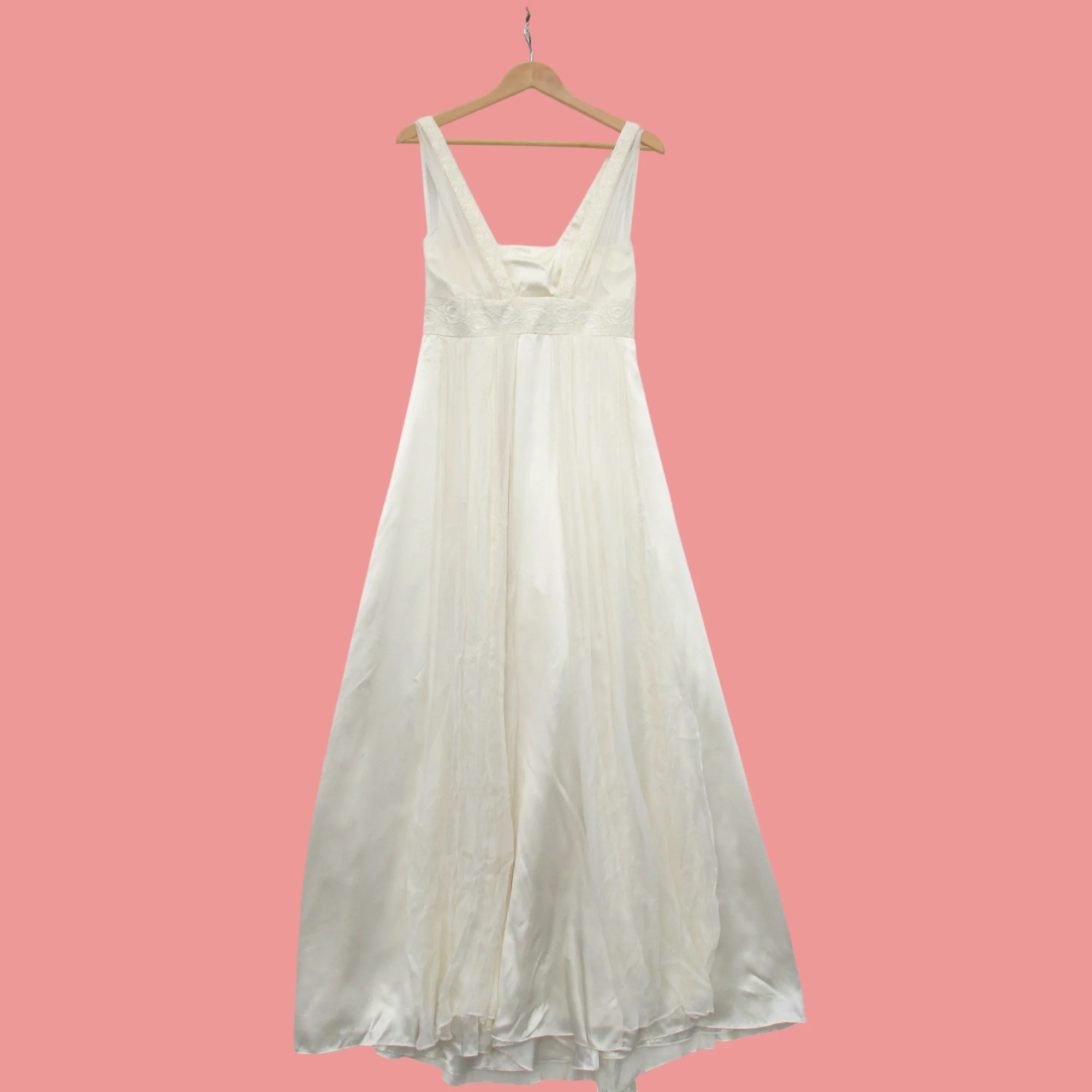 Monsoon Silk Wedding Dress UK 10 Ivory Womenswear | Pre-loved - Image 4