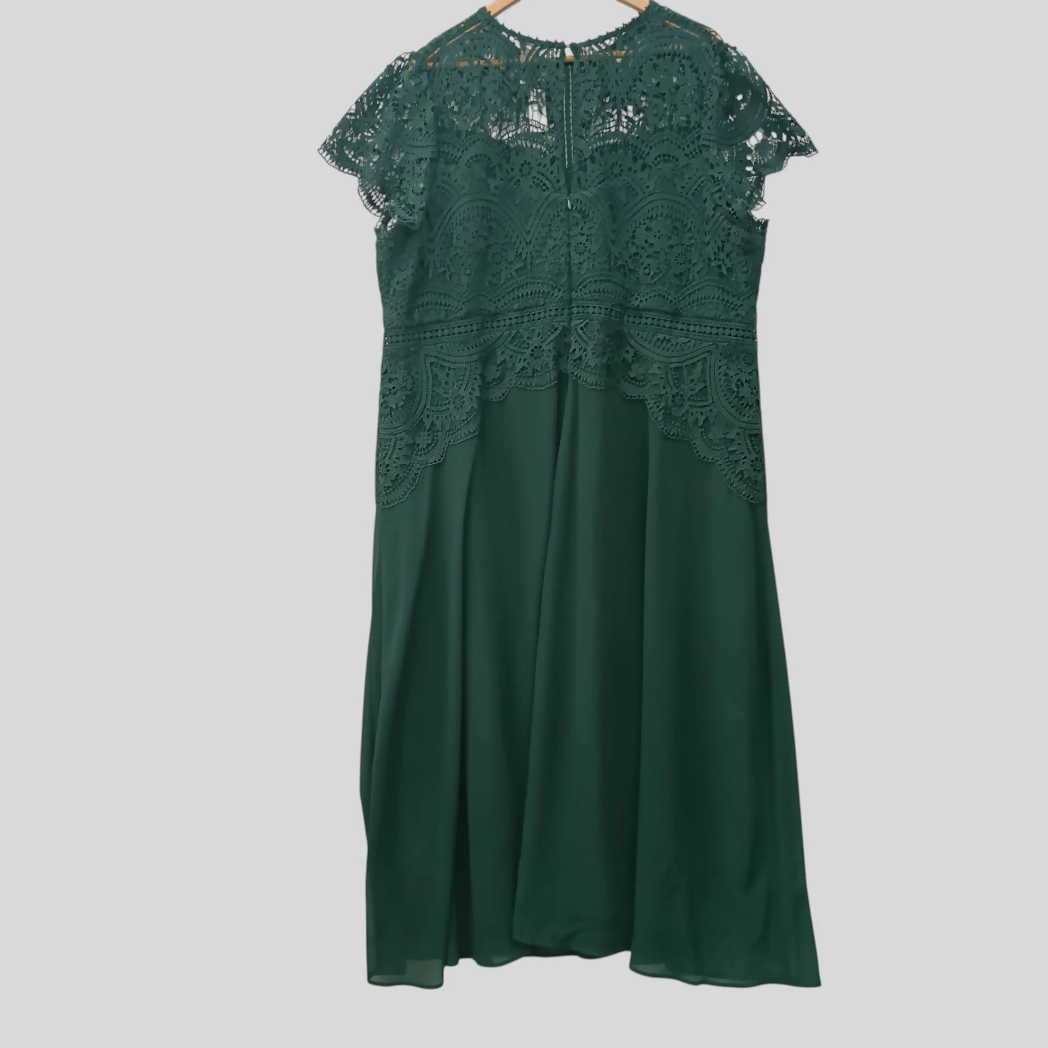 Monsson Dark Green Bridesmaid Special Occasion Ladies Dress UK 24 - Womenswear | Pre-loved - Image 2