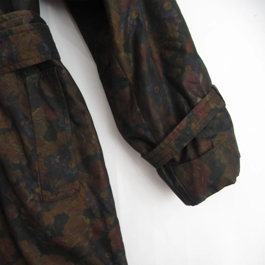 Morcosia Vintage Trench Weather Coat Floral Medium Womenswear - Preloved - Image 5