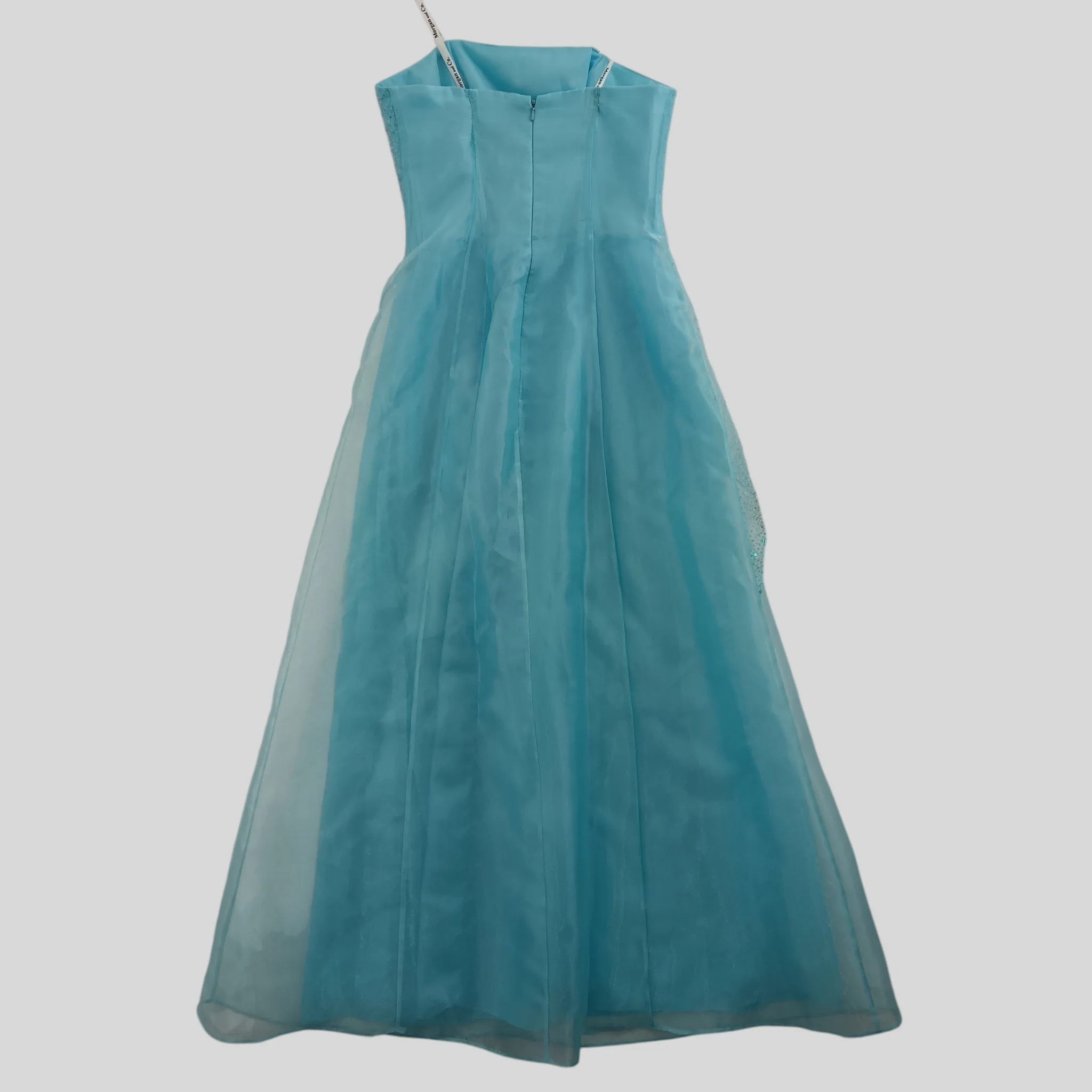 Morgan & Co. Light Blue Strapless Bridesmaid Dress UK Small Womenswear | Pre-loved - Image 2