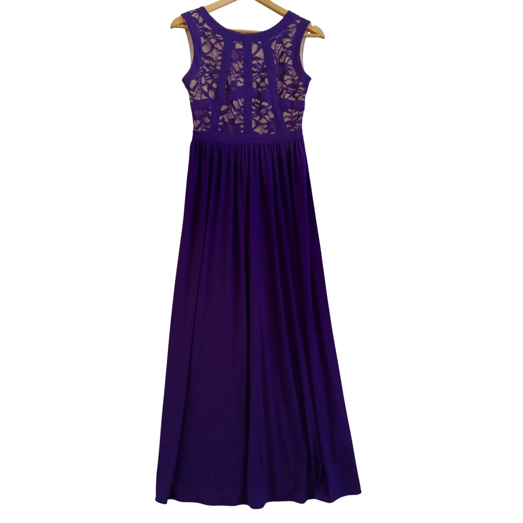 Morgan & Co. Purple Bridesmaid Special Occasion Long Dress UK S- Womenswear | Pre-loved
