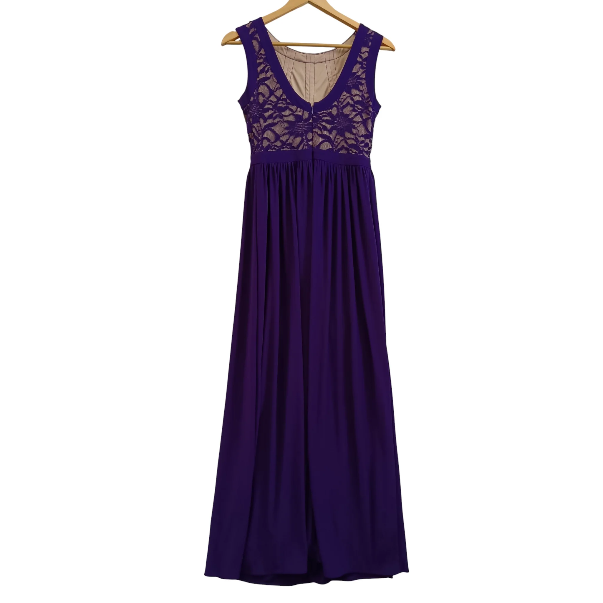 Morgan & Co. Purple Bridesmaid Special Occasion Long Dress UK S- Womenswear | Pre-loved - Image 2