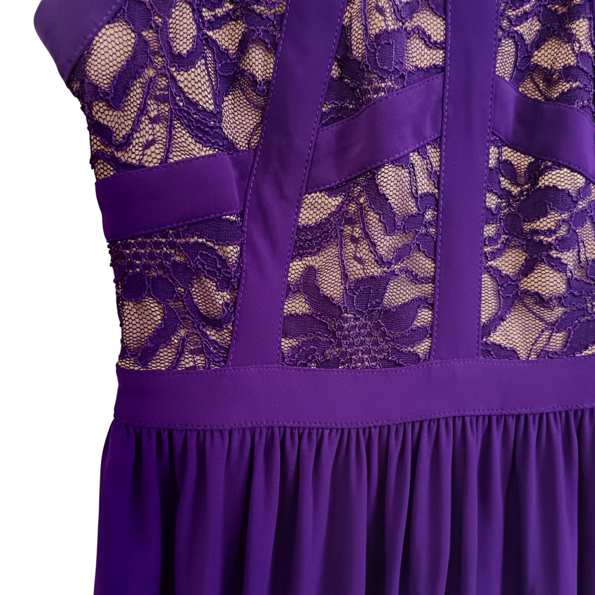 Morgan & Co. Purple Bridesmaid Special Occasion Long Dress UK S- Womenswear | Pre-loved - Image 5