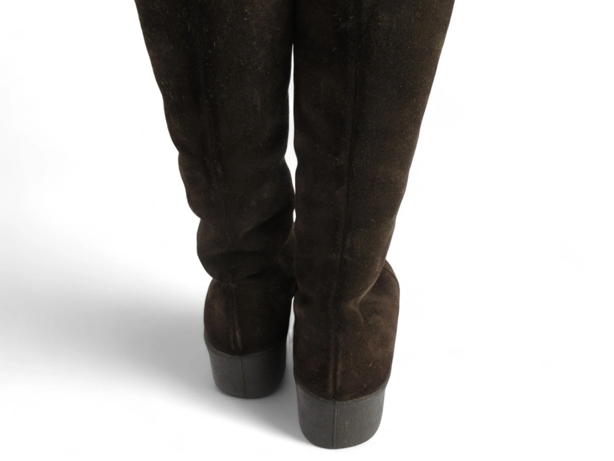 Morlands Tall Suede Boots UK 4 Brown Womenswear | Preloved - Image 3