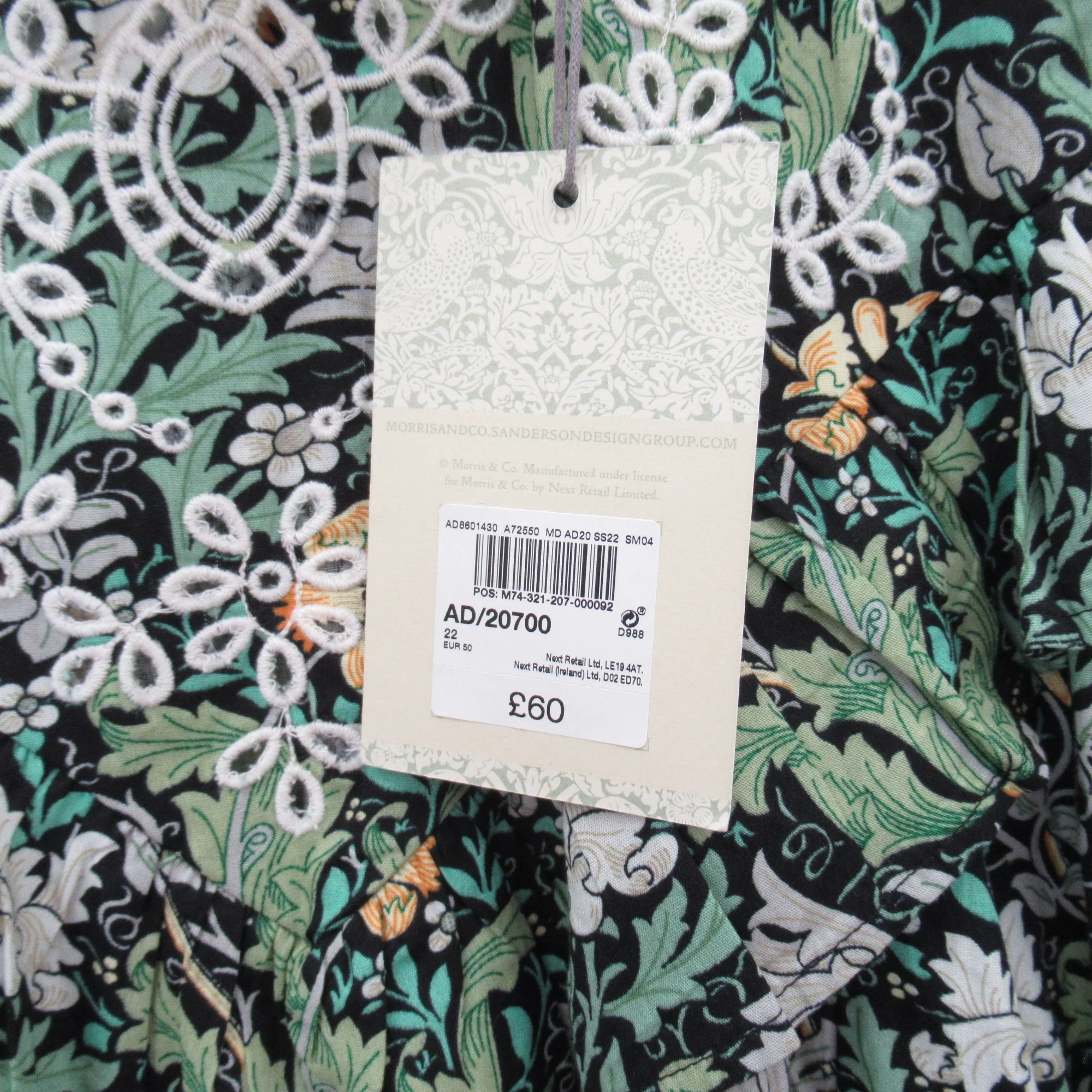 Morris & Co Dress UK 22 Multicoloured Floral Womenswear | Pre-loved - Image 4