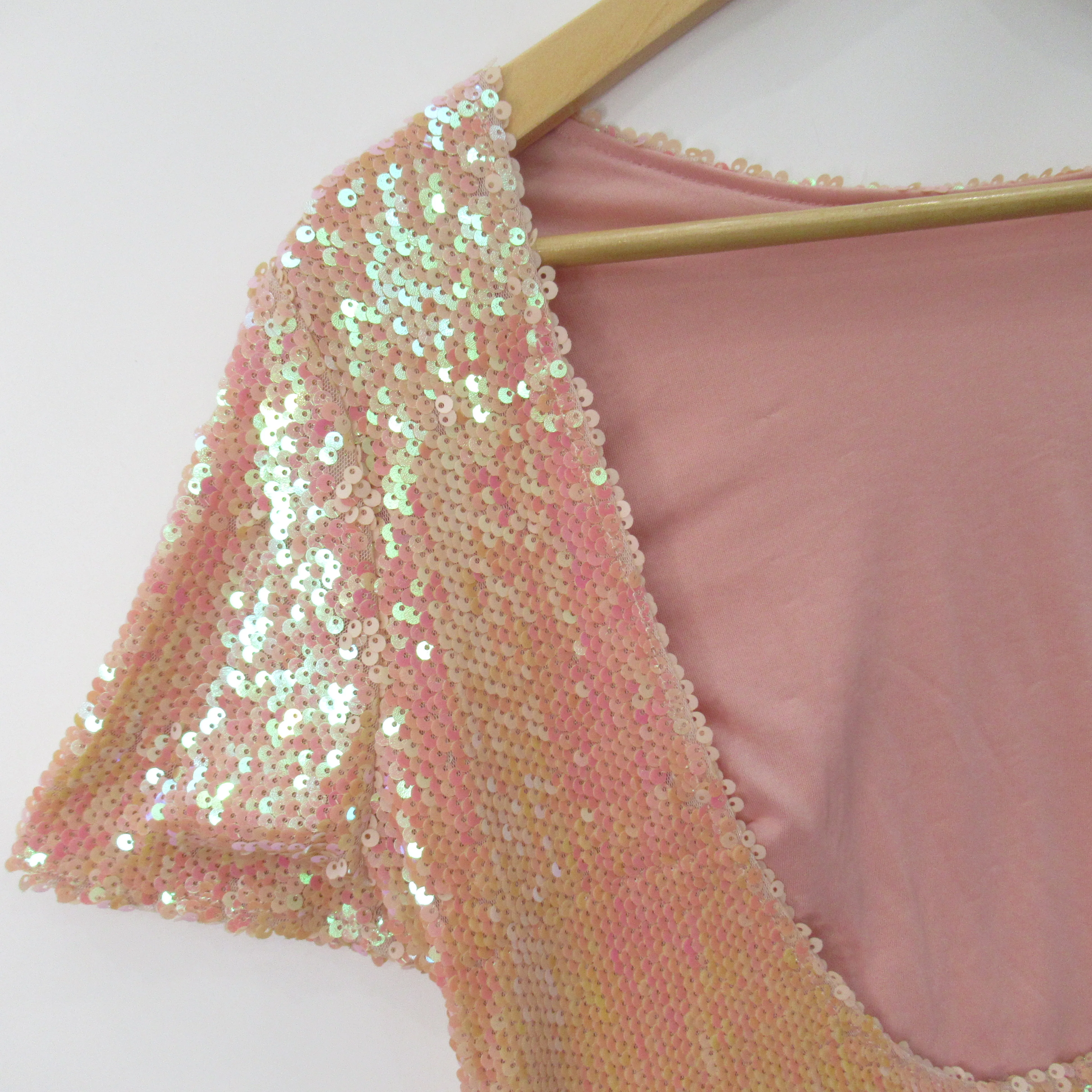 Motel Sequin Backless Dress Small Pink Womenswear | Pre-loved - Image 4