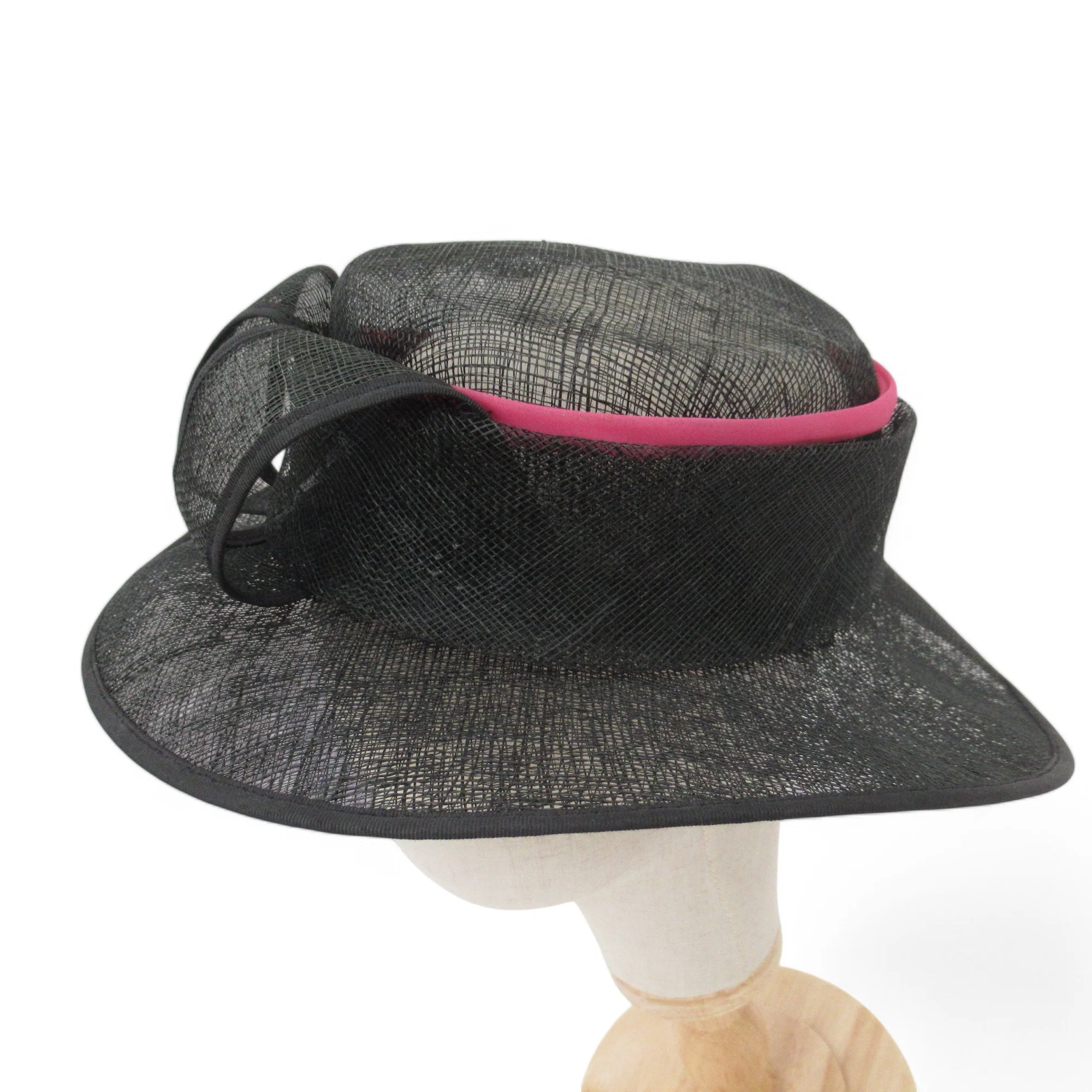 Mother Of Bride Wedding Vintage Hat Black Straw Womenswear | Pre-loved - Image 4