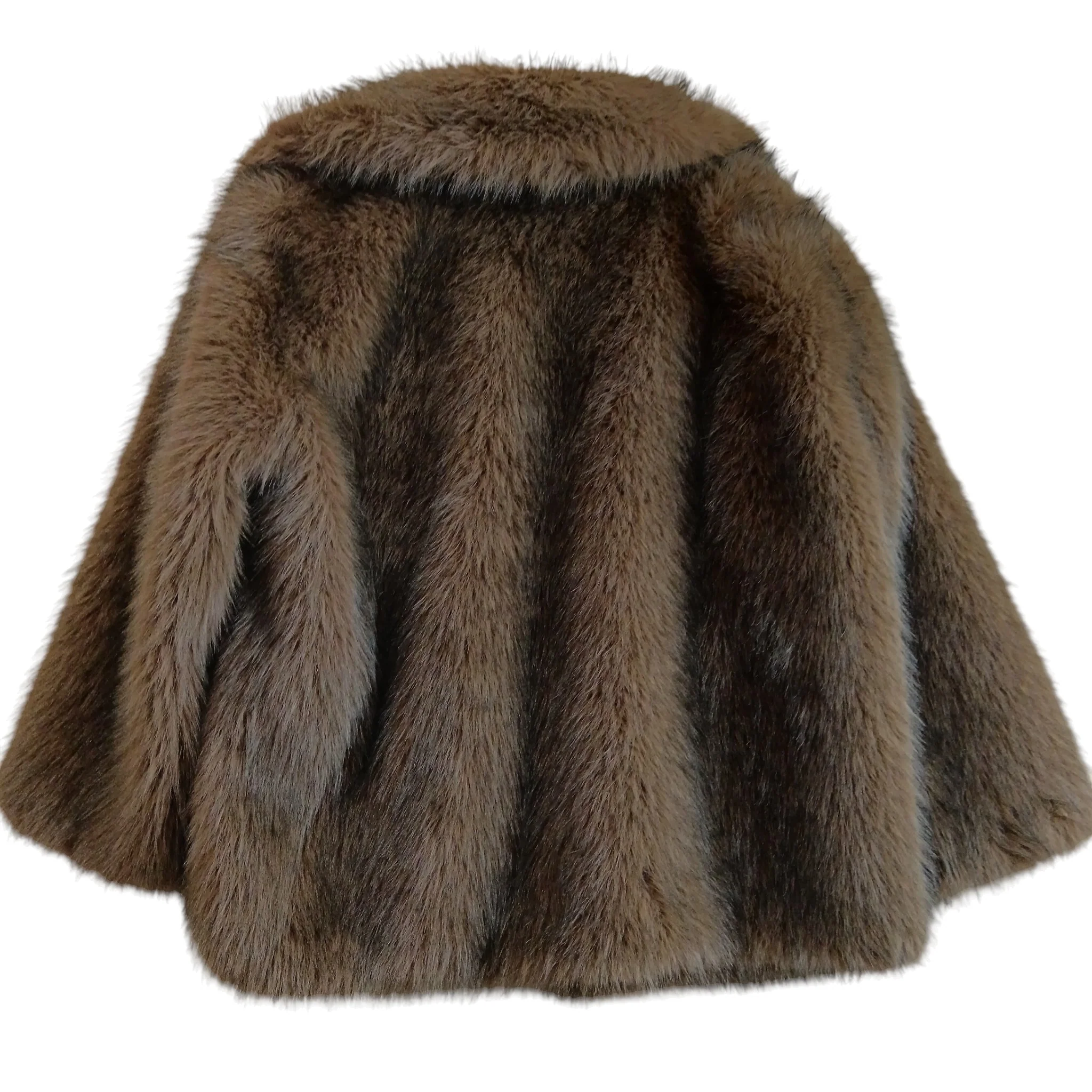 Neo Mint Faux Fur Dark Brown Ladies Coat UK 12-14 - Womenswear | Pre-loved - Image 2