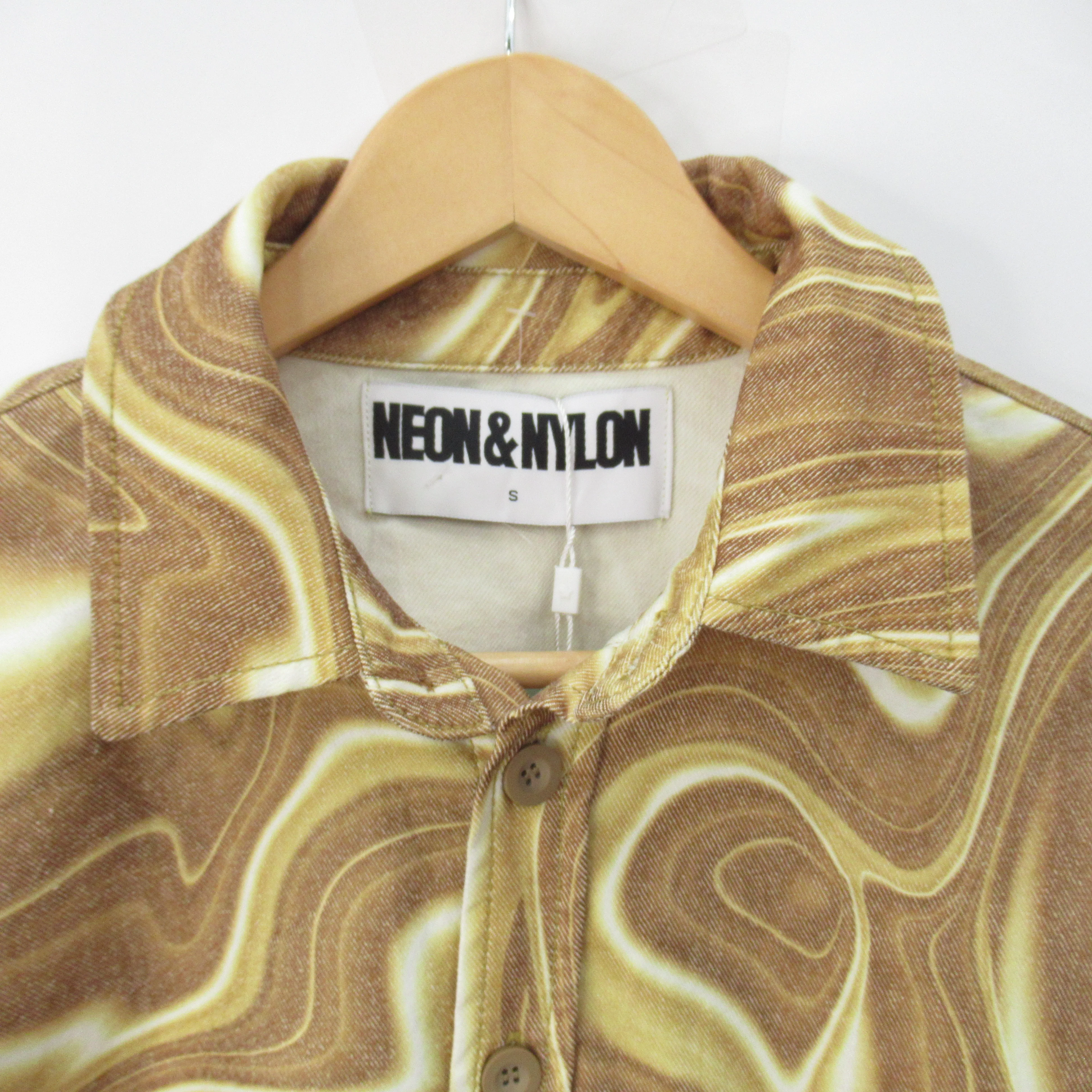 Neon & Nylon Shirt Vintage Small Multicoloured Menswear | Pre-loved - Image 2