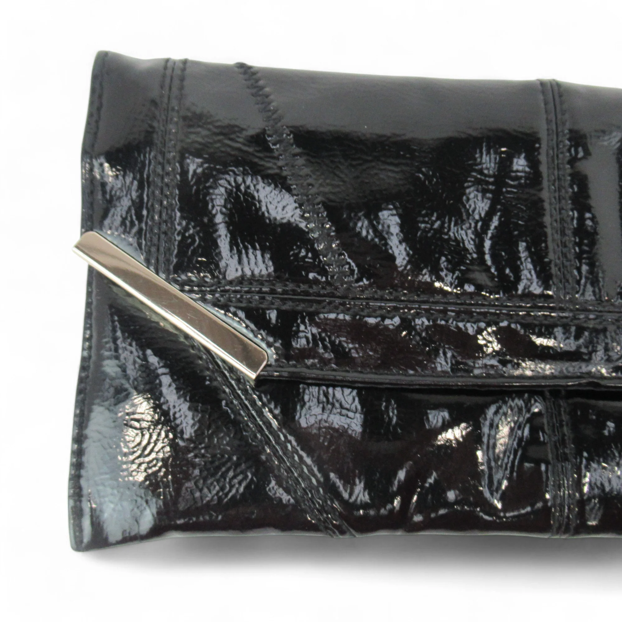 New Look Black Small Clutch Bag PVC Womenswear | Preloved - Image 6