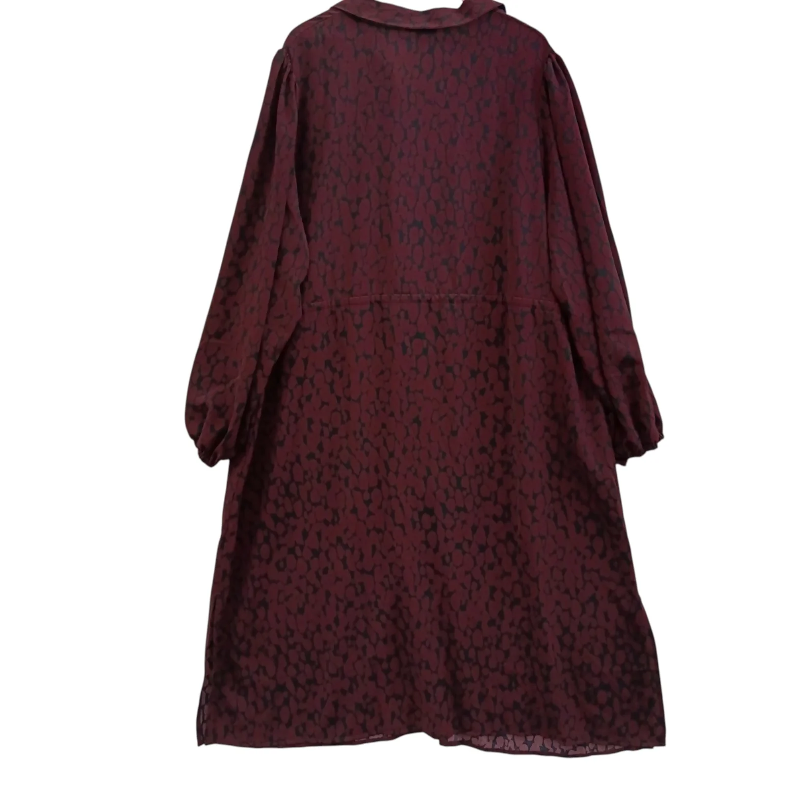 New Look Curves Red Black Animal Print Midi Dress UK 28  Womenswear | Pre-loved - Image 2