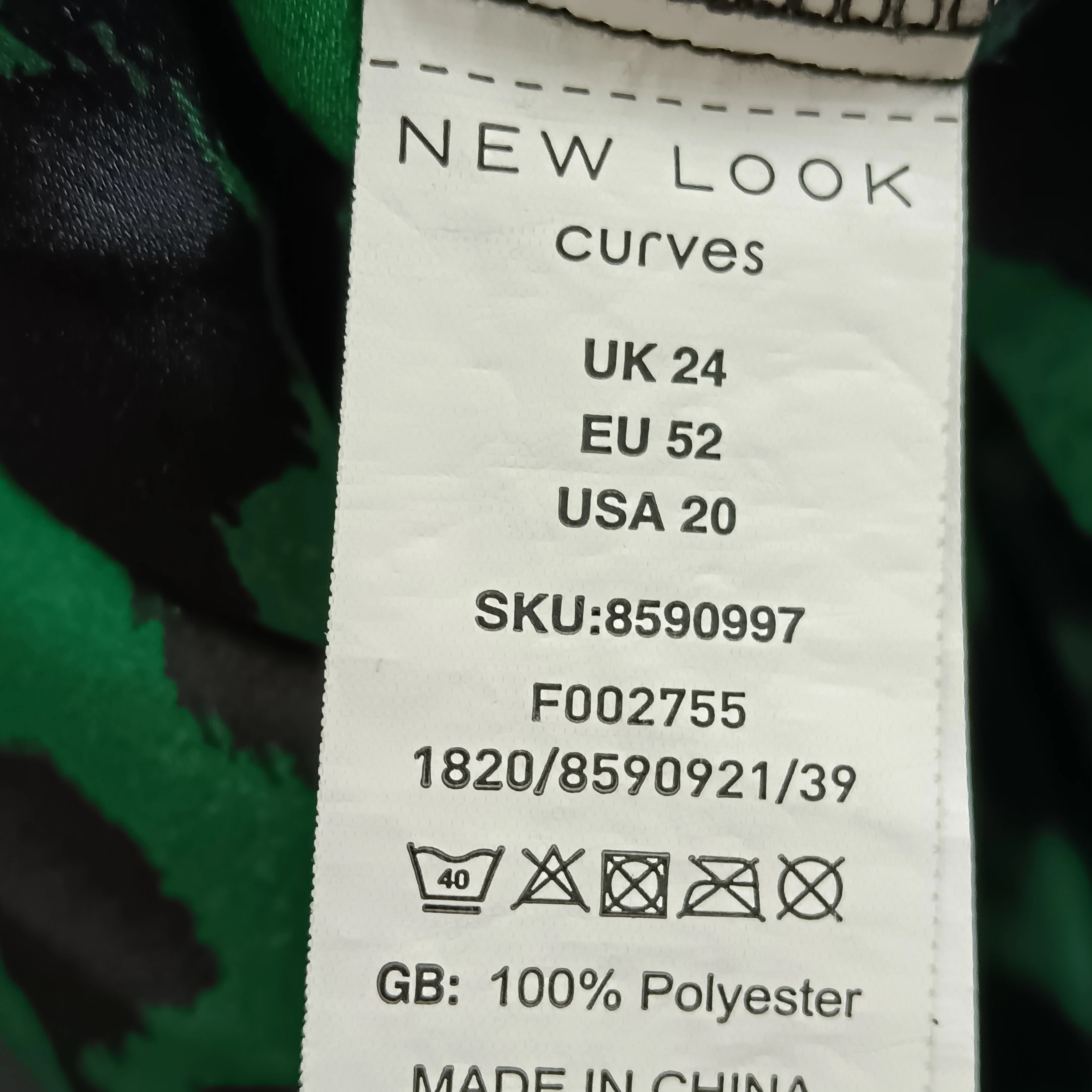 New Look Curves Green Leopard Print Pleated Midi Skirt UK 24 Womenswear | Pre-loved - Image 6