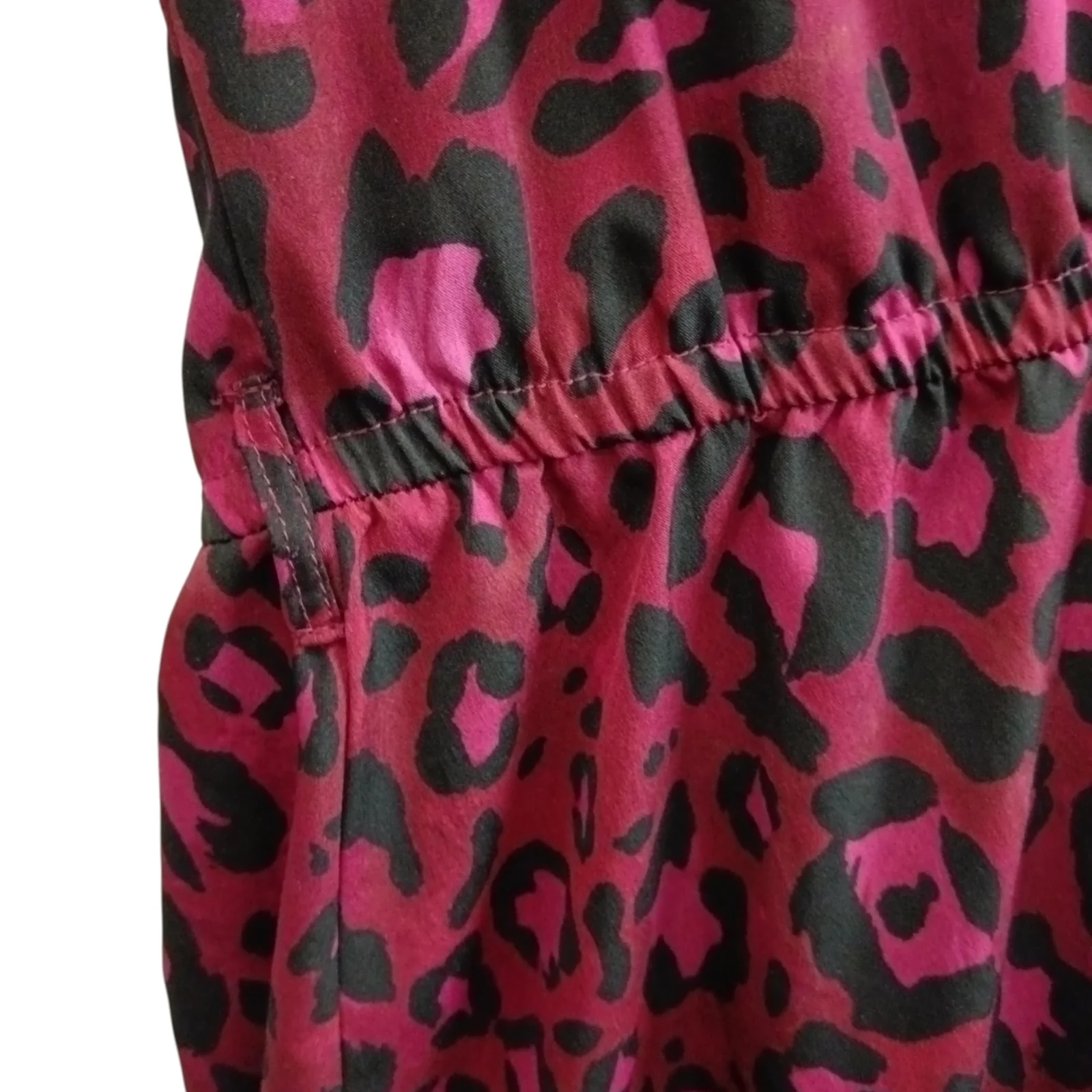 New Look Curves Knee Length V-neck Animal Print Burgundy Dress UK 24  Womenswear | Pre-loved - Image 5
