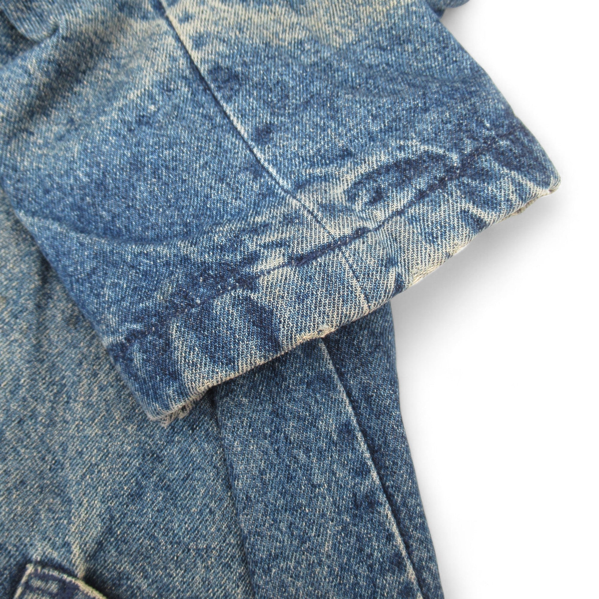 New Man Blue XXL Distressed Denim Jacket Menswear | Preloved - Image 5