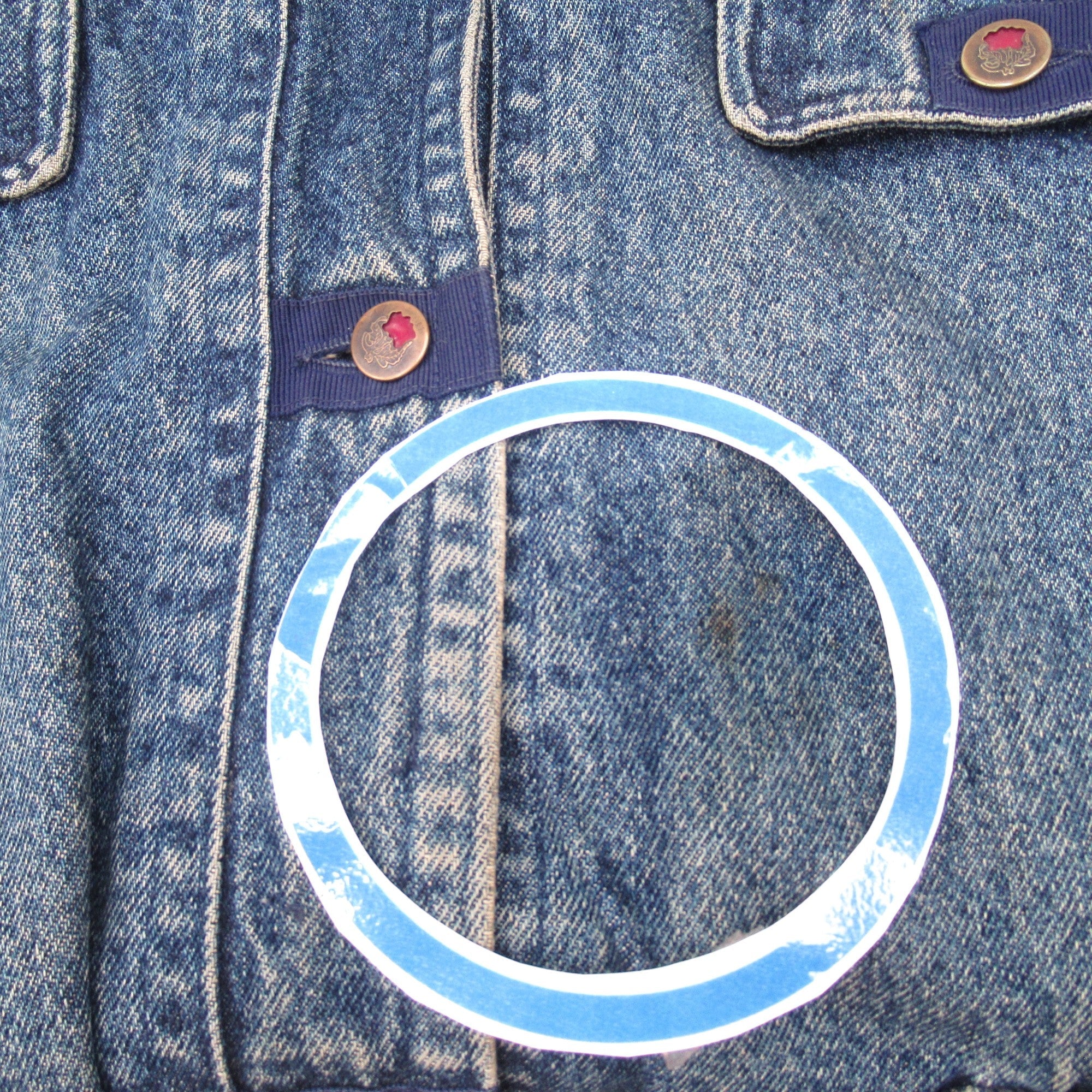 New Man Blue XXL Distressed Denim Jacket Menswear | Preloved - Image 7