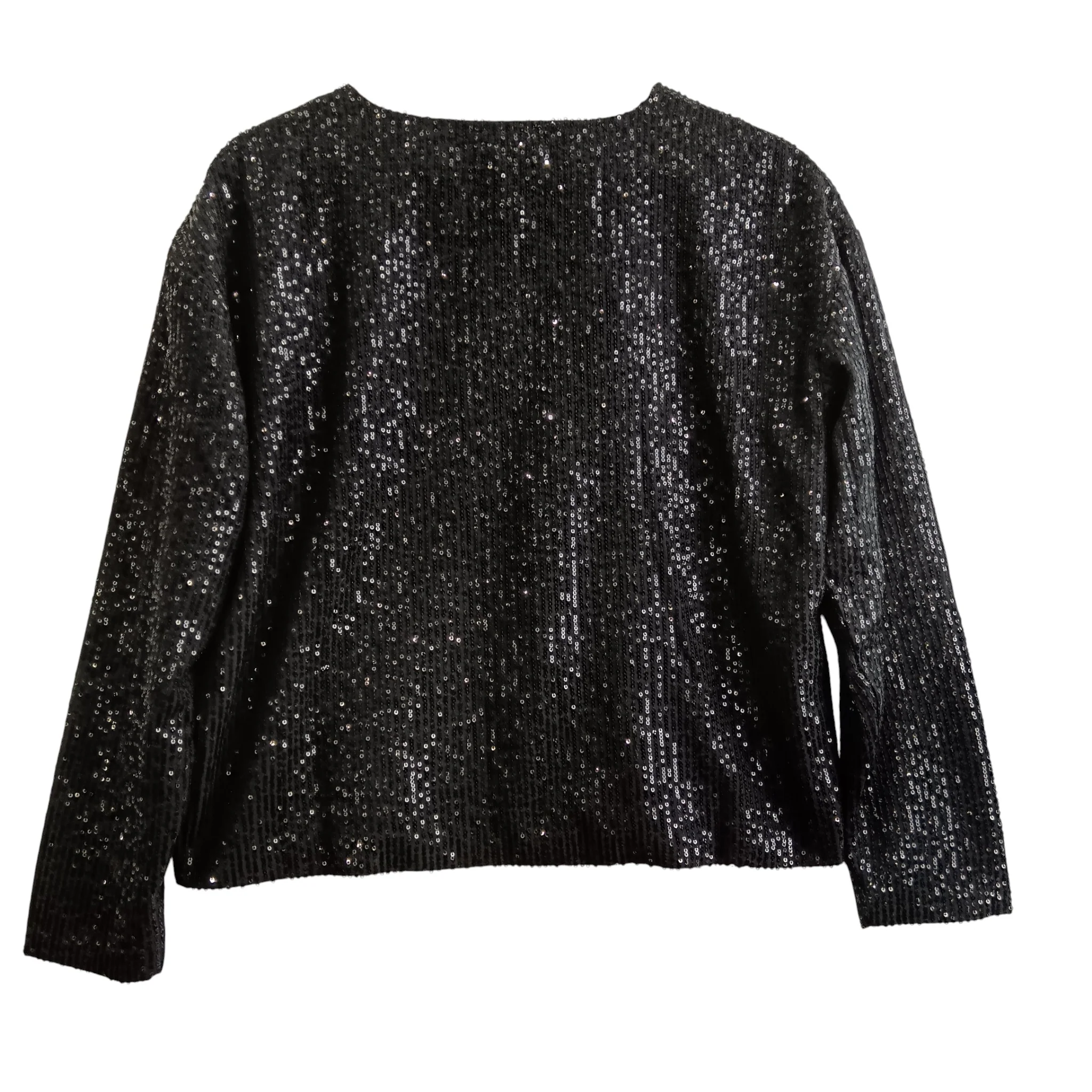 NEXT Black Sequined Ladies Jacket UK Medium Tags On - Womenswear | Pre-loved - Image 2